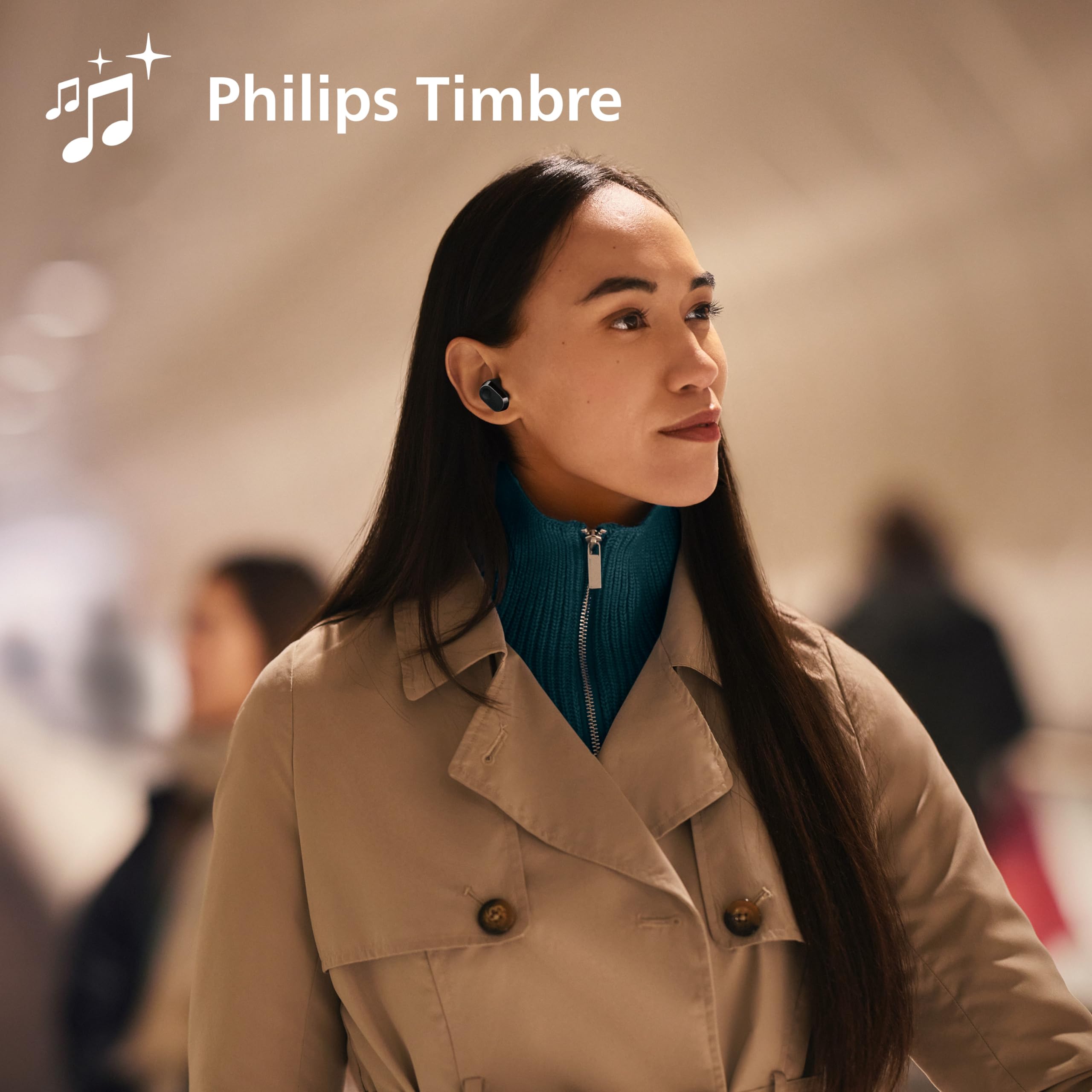 Philips Audio Fidelio T2 Noise Cancelling True Wireless In-Ear Bluetooth Kopfhörer - Hervorragende Gesprächsqualität, kompatibel mit Sprachassistent und bis zu 40 Stunden Musikwiedergabe - Schwarz