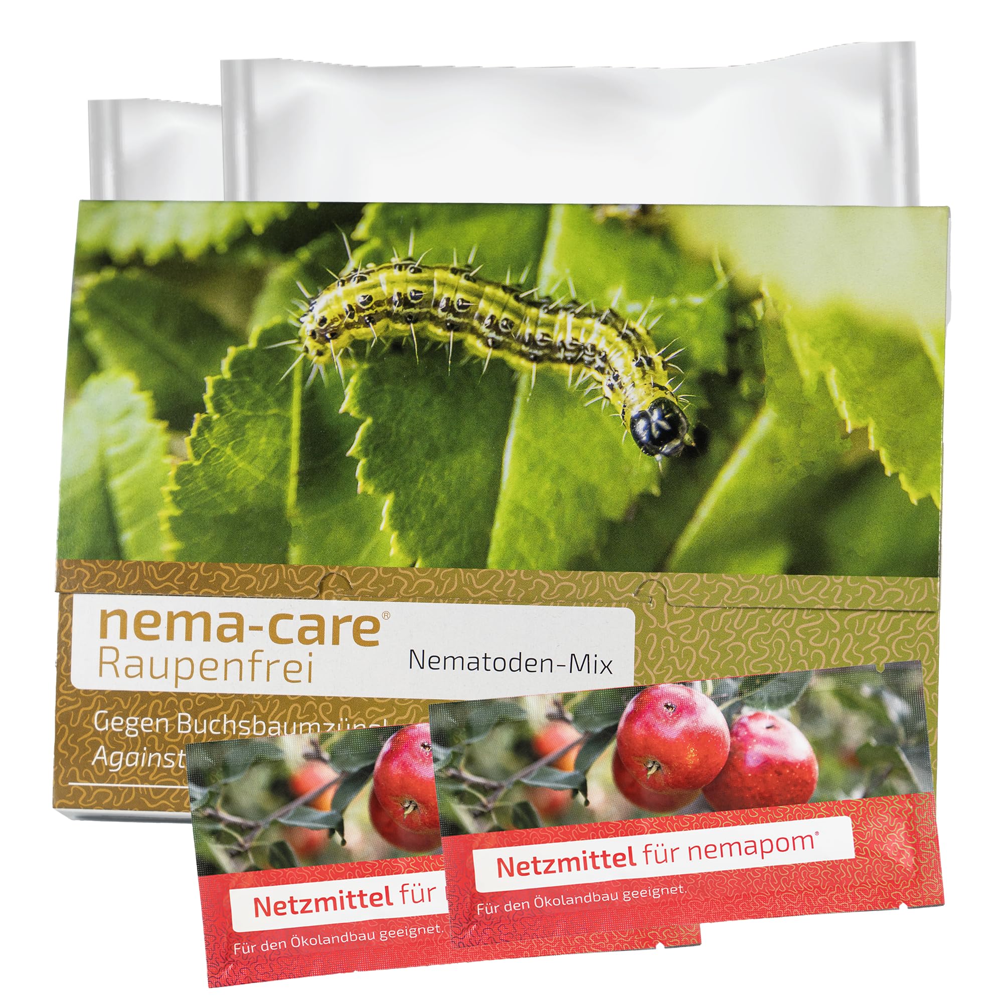 nema-care® Raupenfrei | Nematoden gegen Buchsbaumzünsler | 2 x 10 Mio Nematoden | e-nema