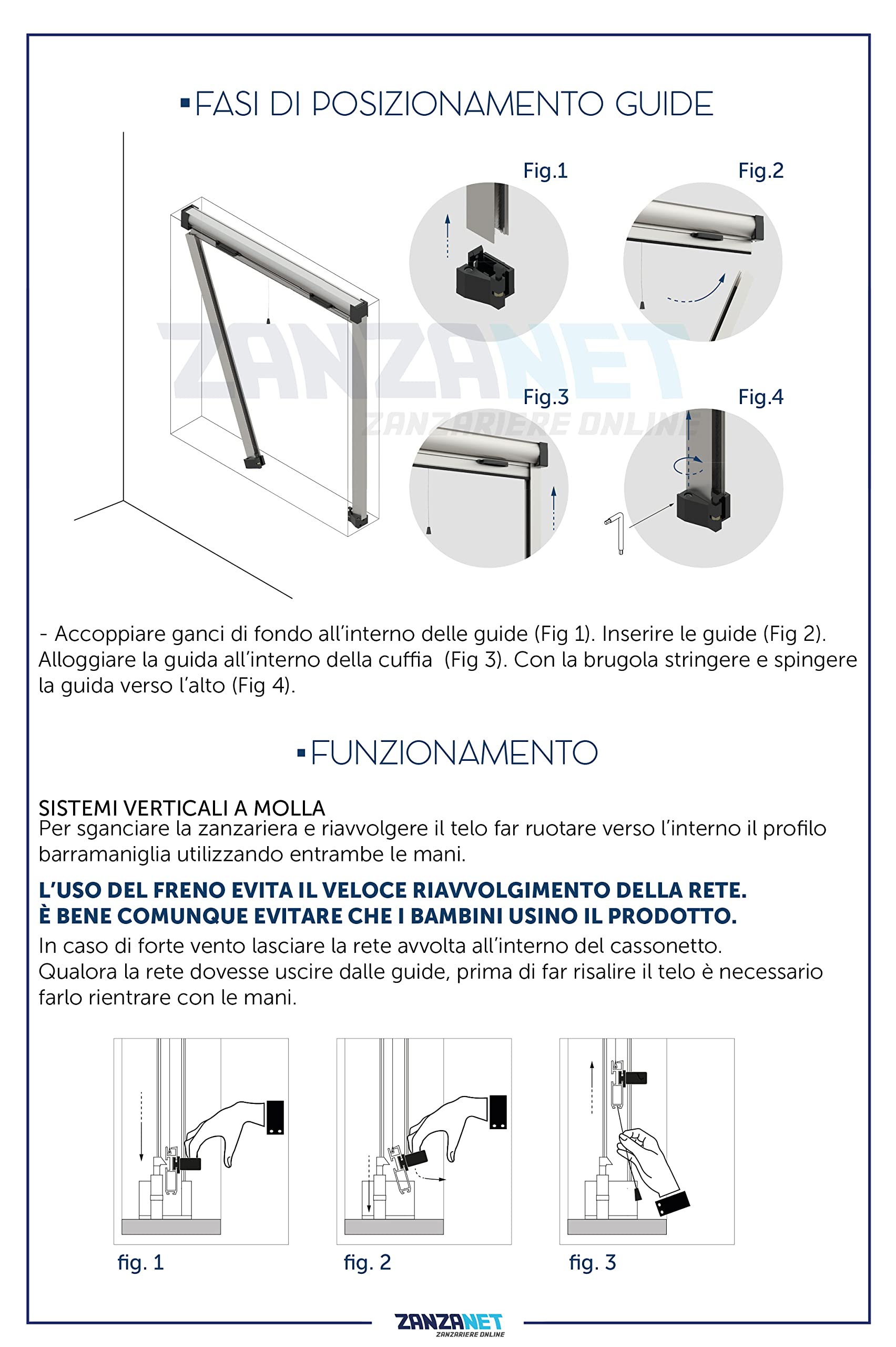 Zanzariera verticale 47mm per finestre su misura personalizzabile a rullo con molla con profilo robusto e resistente in alluminio 80x150 cm
