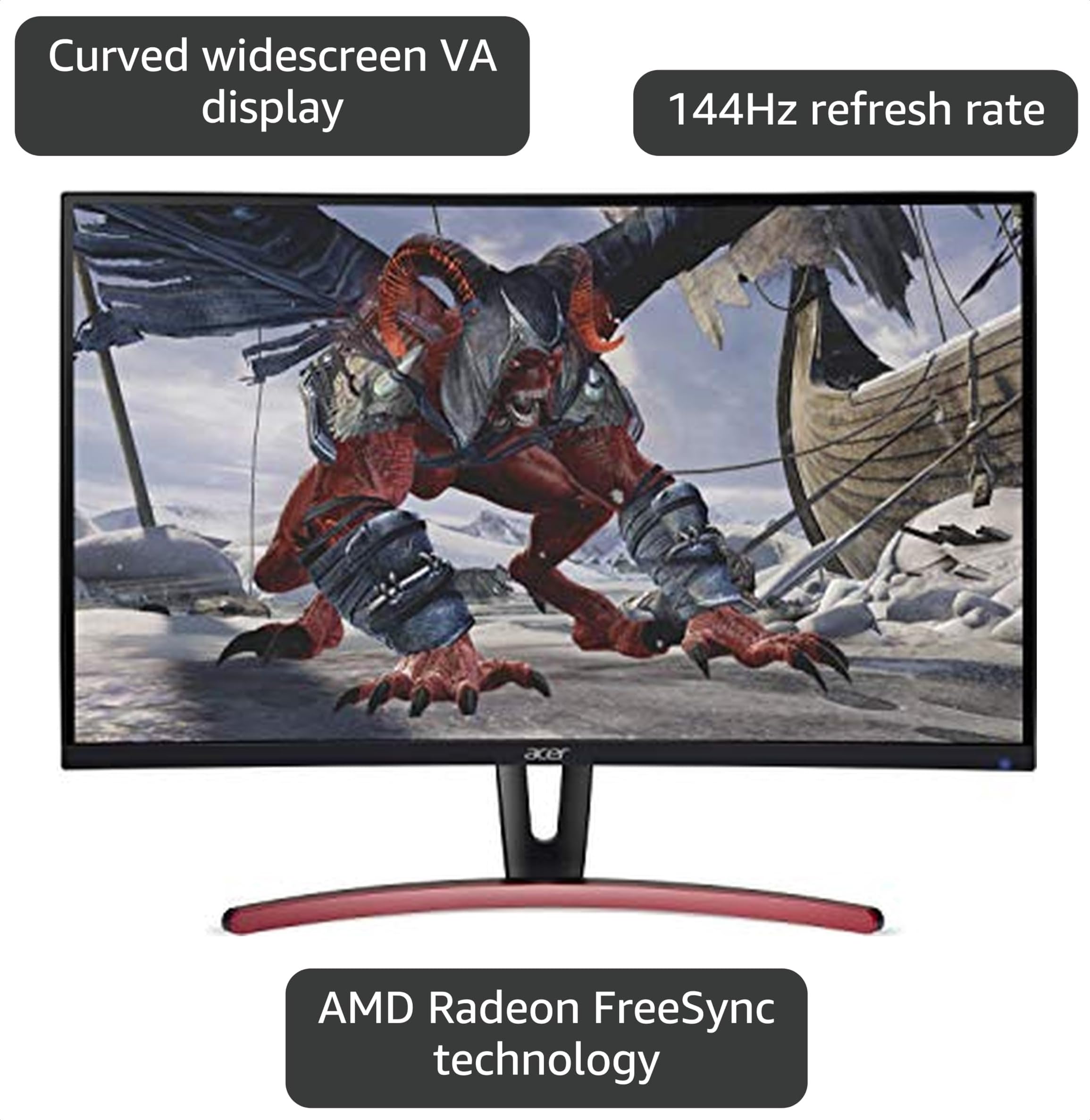 Amazon.com: acer ED273UR Pbidpx 27 pulgadas curvo WQHD (2560 x