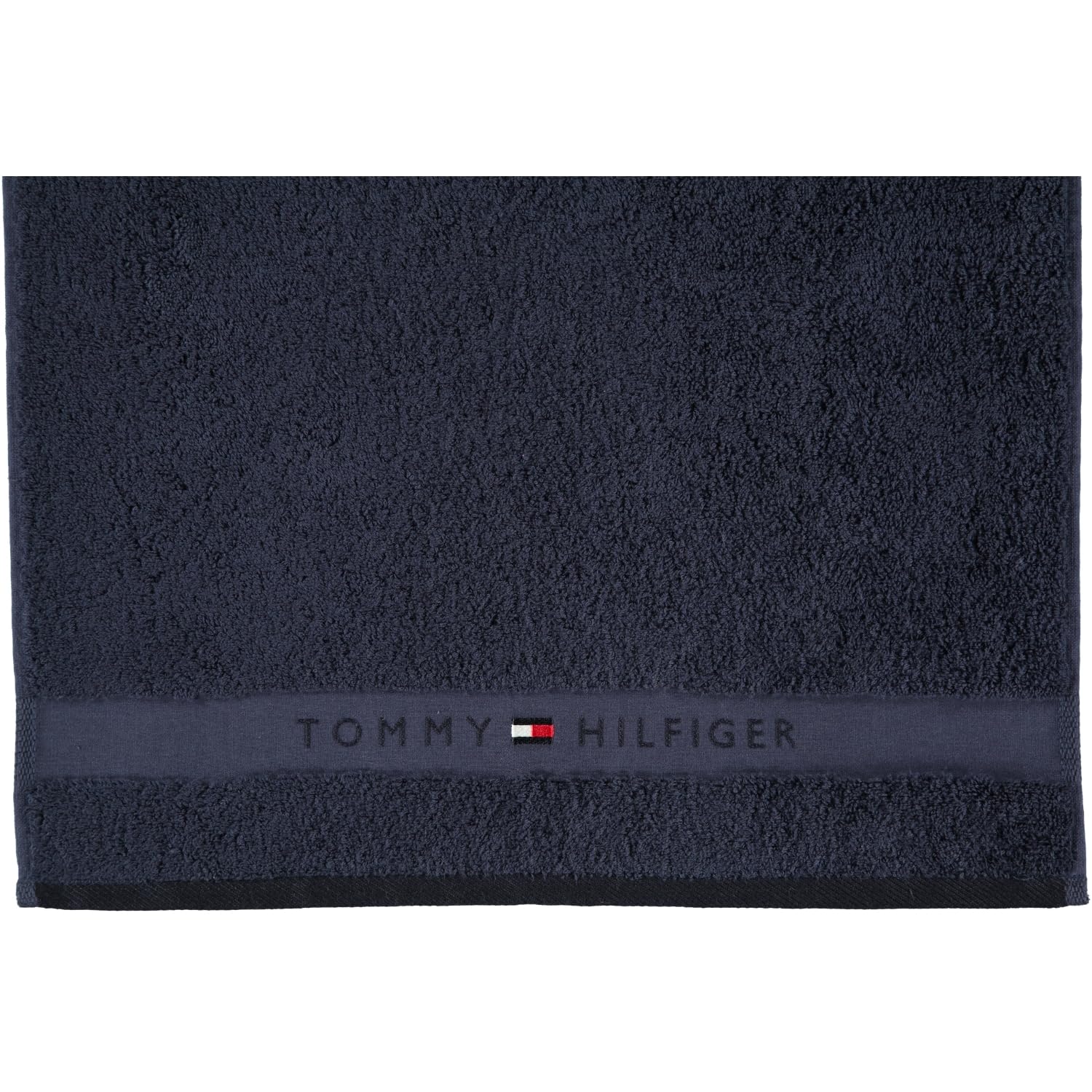 Tommy hilfiger-serviette serie legend 2–uni 560gr./m², 100 % coton, bleu marine, Serviette de bain 70 x 140 cm