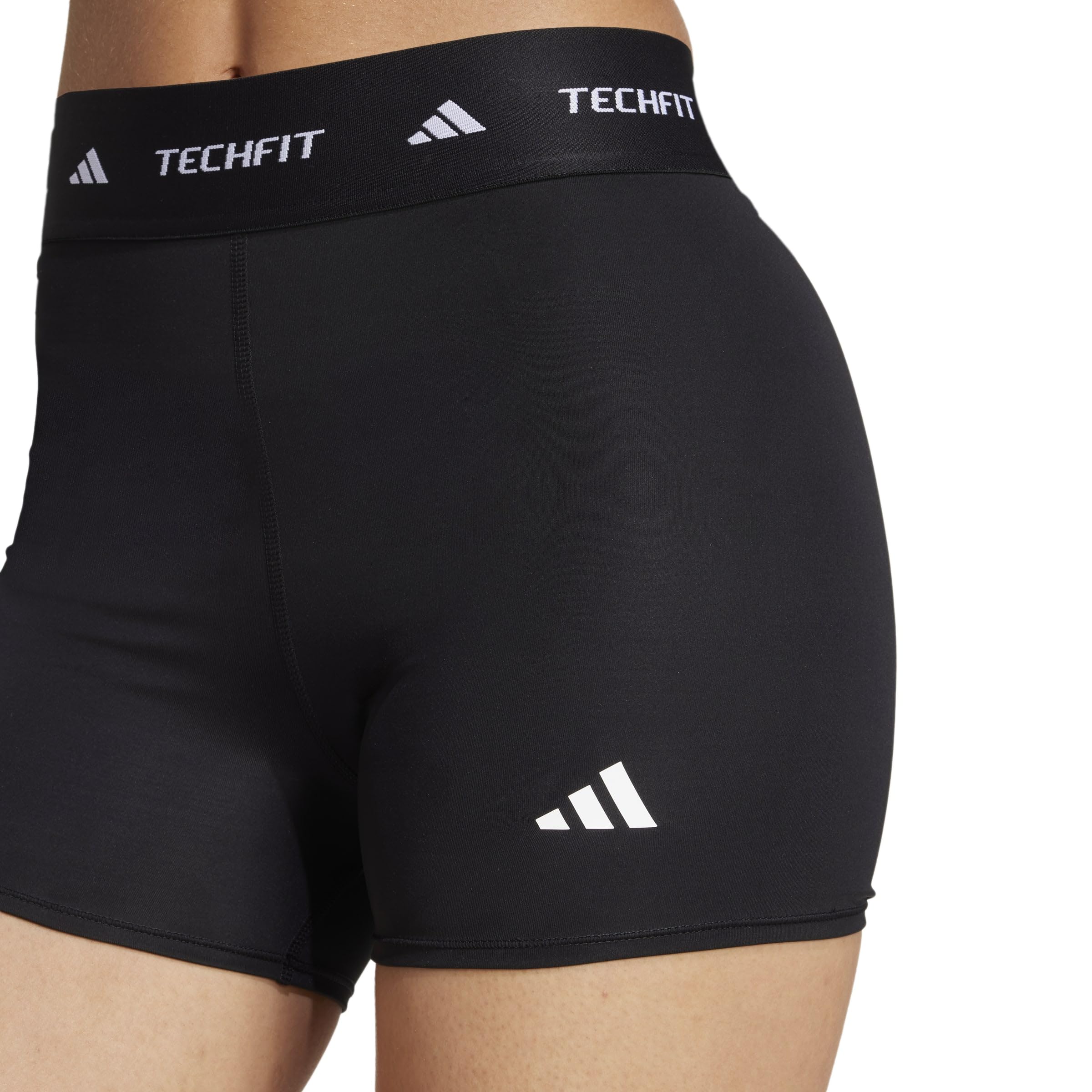adidas Femme Techfit Stay In Play Short Leggings Tights, Black, S 4 inch