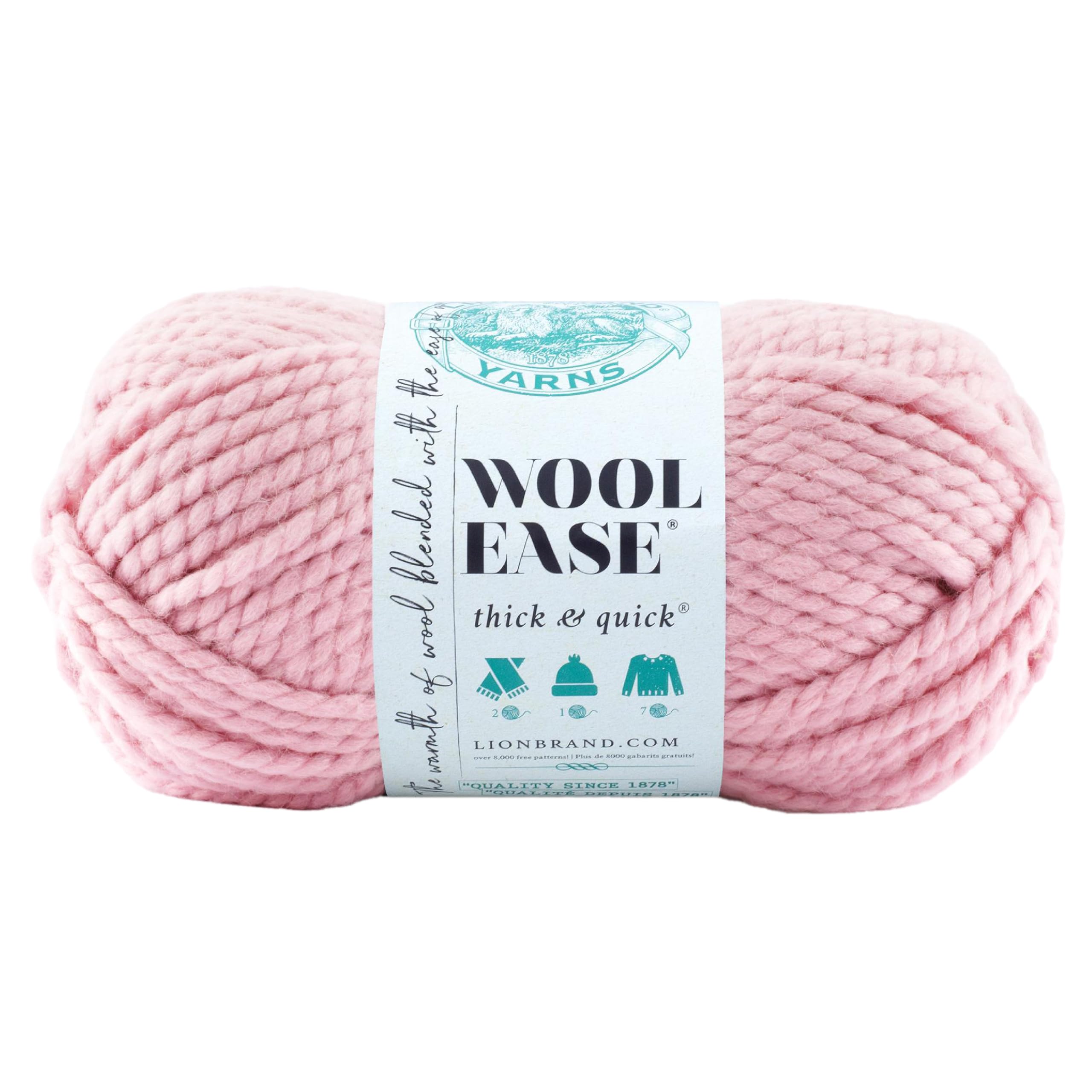 Wool-Ease Thick & Quick, Super Bulky Wool Blend Yarn for Knitting, Crochet, and Crafts, Blossom, 1 Pack