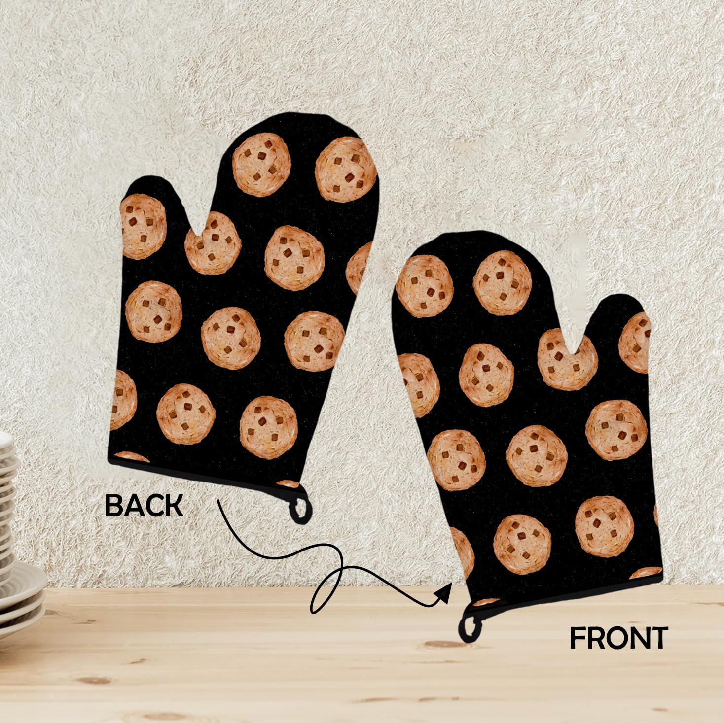 Mingnei Baking Gifts Oven Mitts and Pot Holders Sets, It's a Good Day to Make Cookies Heat Resistant Potholder Kitchen Decor for Cooking BBQ Grilling, Gifts for Baker Baking Lovers Oven Glove Set