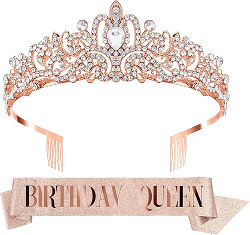 Banda de cumpleaños para mujer, coronas de cumpleaños para mujer, tiara de cumpleaños, banda de reina de cumpleaños, banda de cumpleaños y tiara