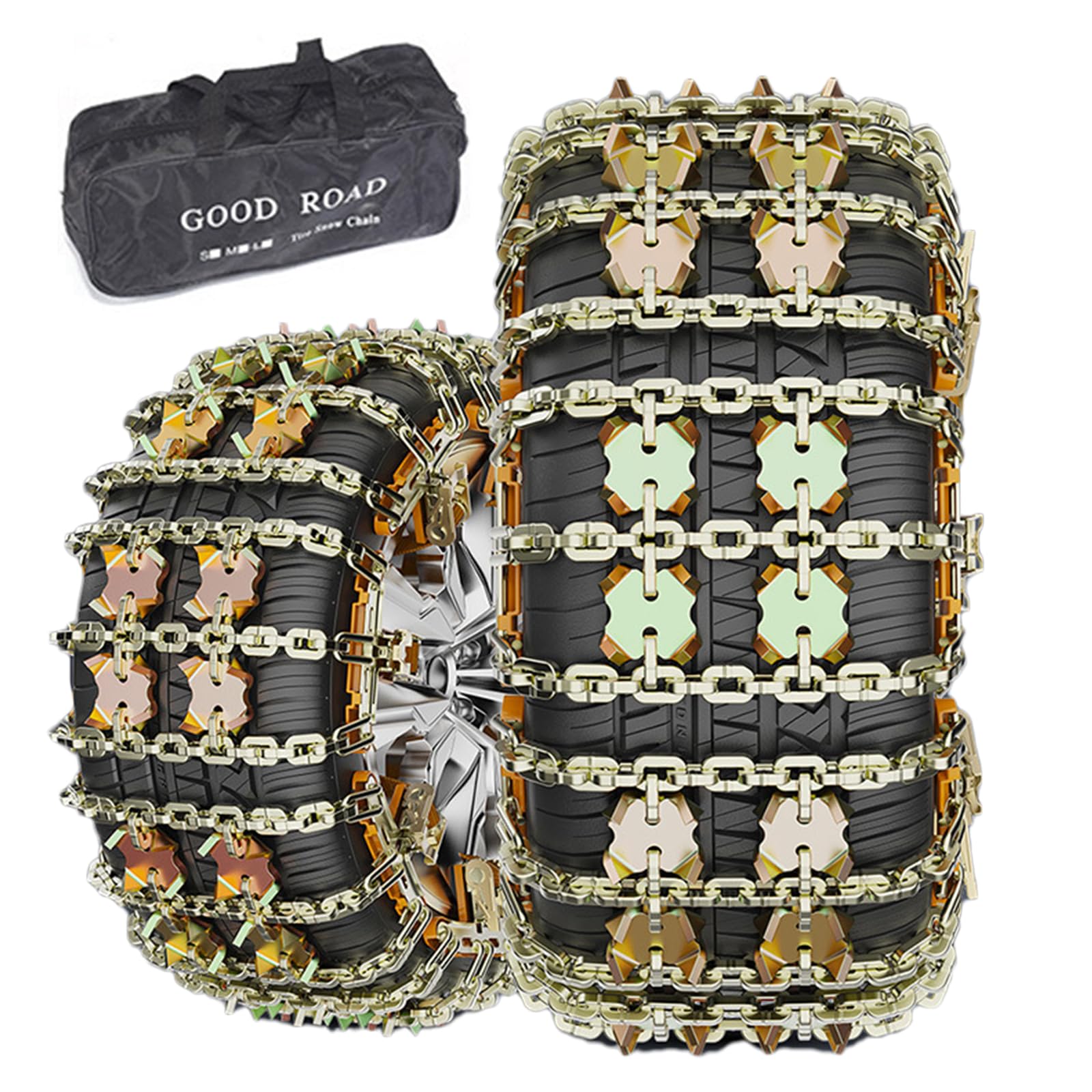 Amazon.co.jp: Prudencrose 金属製 タイヤチェーン 強力スパイク 8本