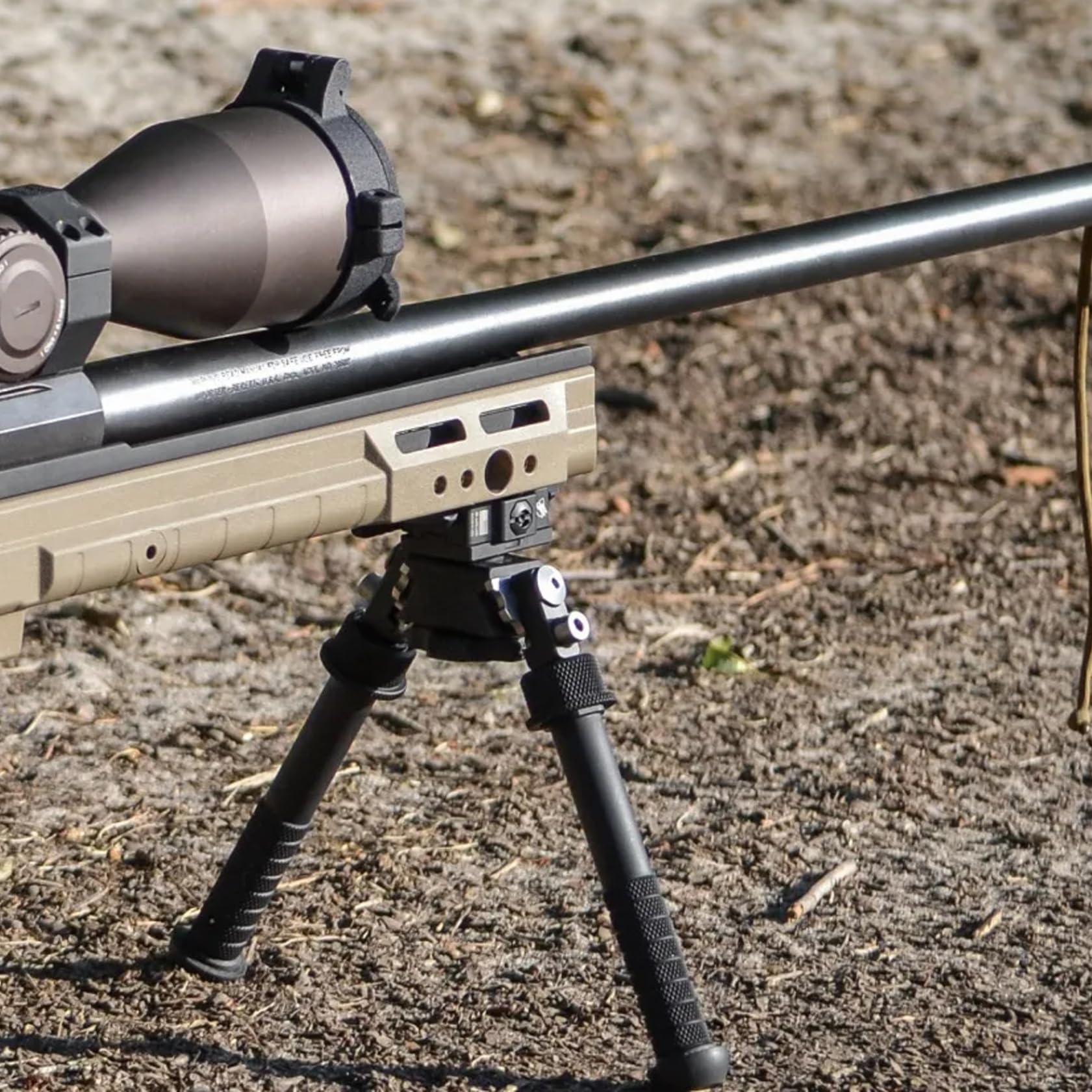 BIPOD ÚNICO 360 ° Rotación de altura ajustable Bi Pods para rifles, palitos de disparo portátiles plegables removibles rápidos para la estabilidad de los rifles de caza y disparos de objetivos afuer