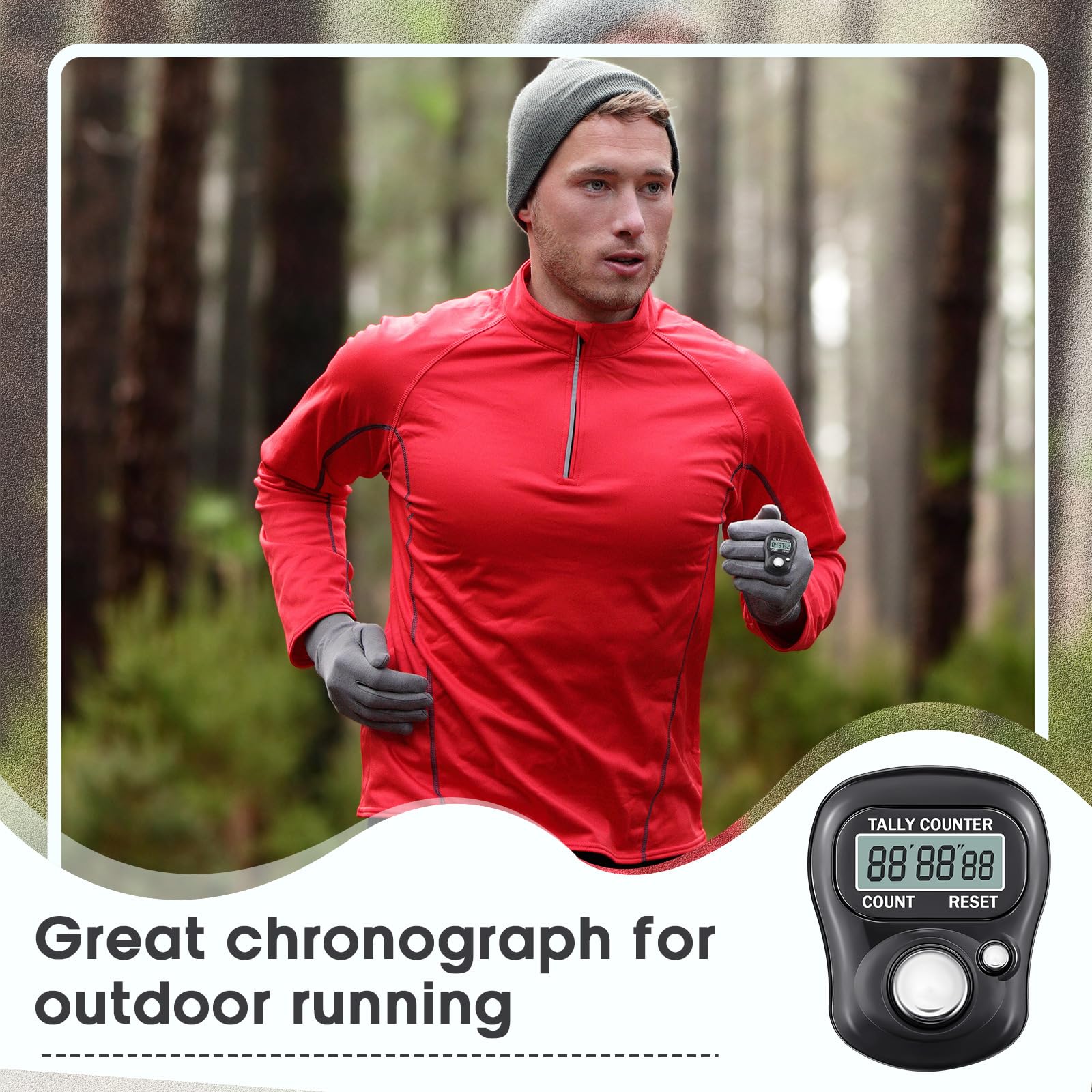 Equsion 30 Pack Finger Stopwatches Timer Sport Stopwatches Compact Digital Finger Watch Bulk, Clear Display, Silent, Ring Type Count Down Timer for Coaches Adults Kids Running Swimming Training - Image 3