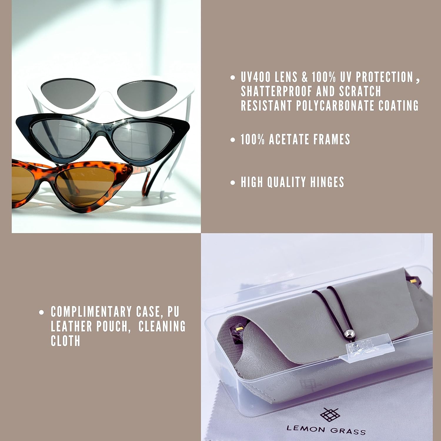 Retro Medium Cat Eye Sunglasses - Image 7