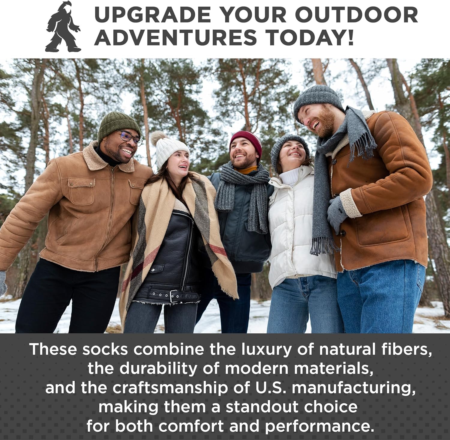 Desert Breeze Distributing Wildside Wool - The Mountaineer Alpaca and Merino Wool Boot Socks for Men and Women - Sizes S-XL