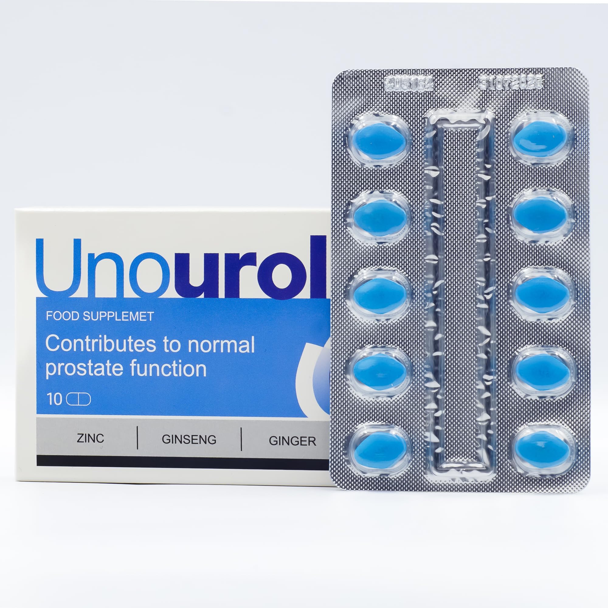 Unourol – Integratore Alimentare per Uomini con Maca, Ginseng e Zenzero | Formula Naturale per l’Uso Quotidiano | 10 Compresse Blu (3)