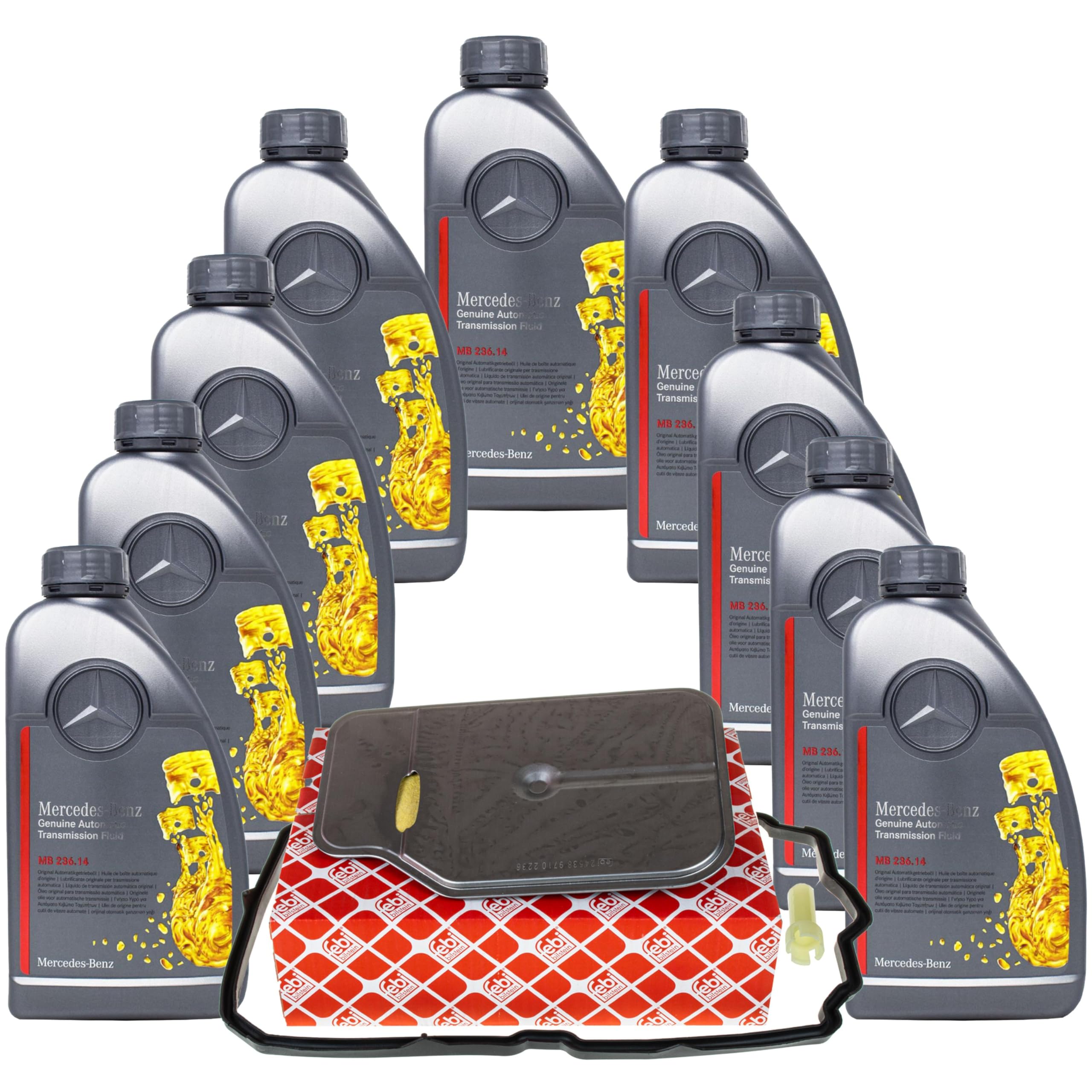 Cambio automatico dell'olio, set di ricambio dell'olio della trasmissione con 9 L ATF MB 236.14, olio per cambio automatico + filtro dell'olio dell'ingranaggio