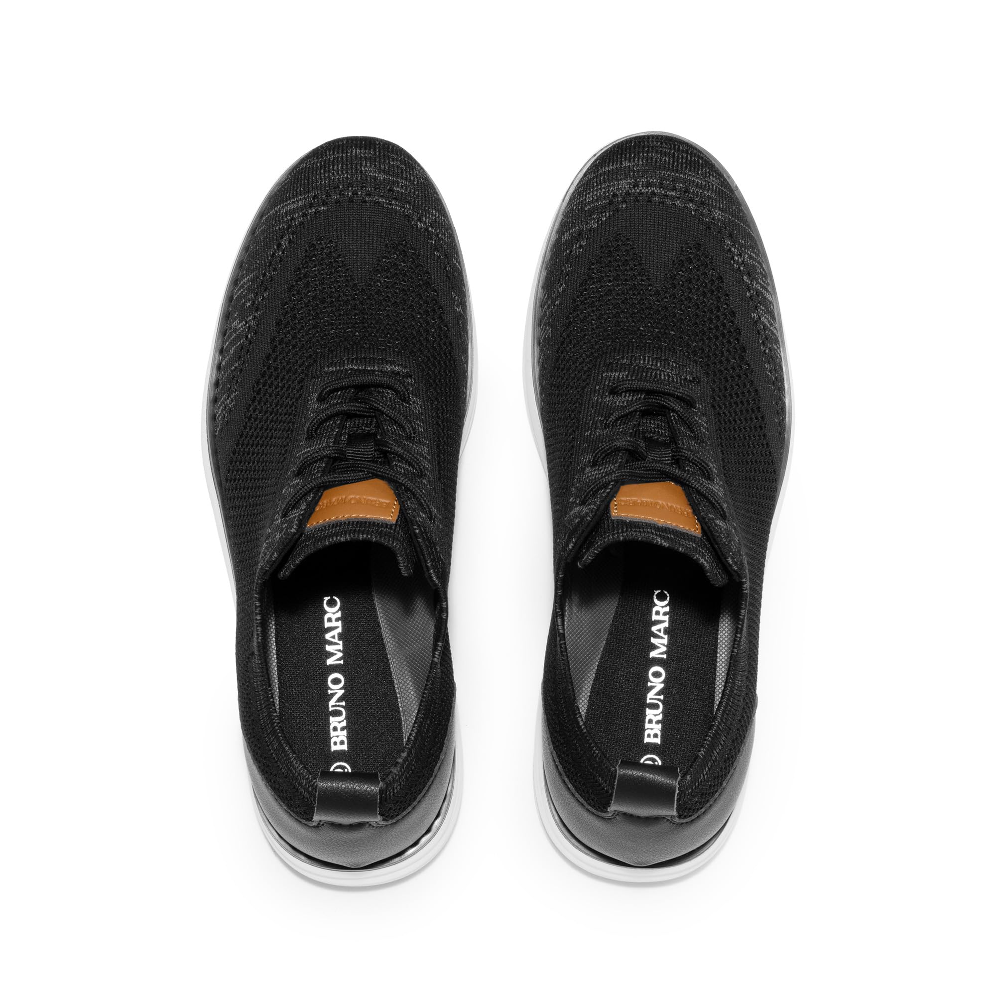 Bruno Marc Zapatos de Cordones Transpirables Zapatillas de Vestir Oxfords Clásico Formales Derby para Hombre Verano Casuales,Size 46,Gris/Negro,GRAND-02