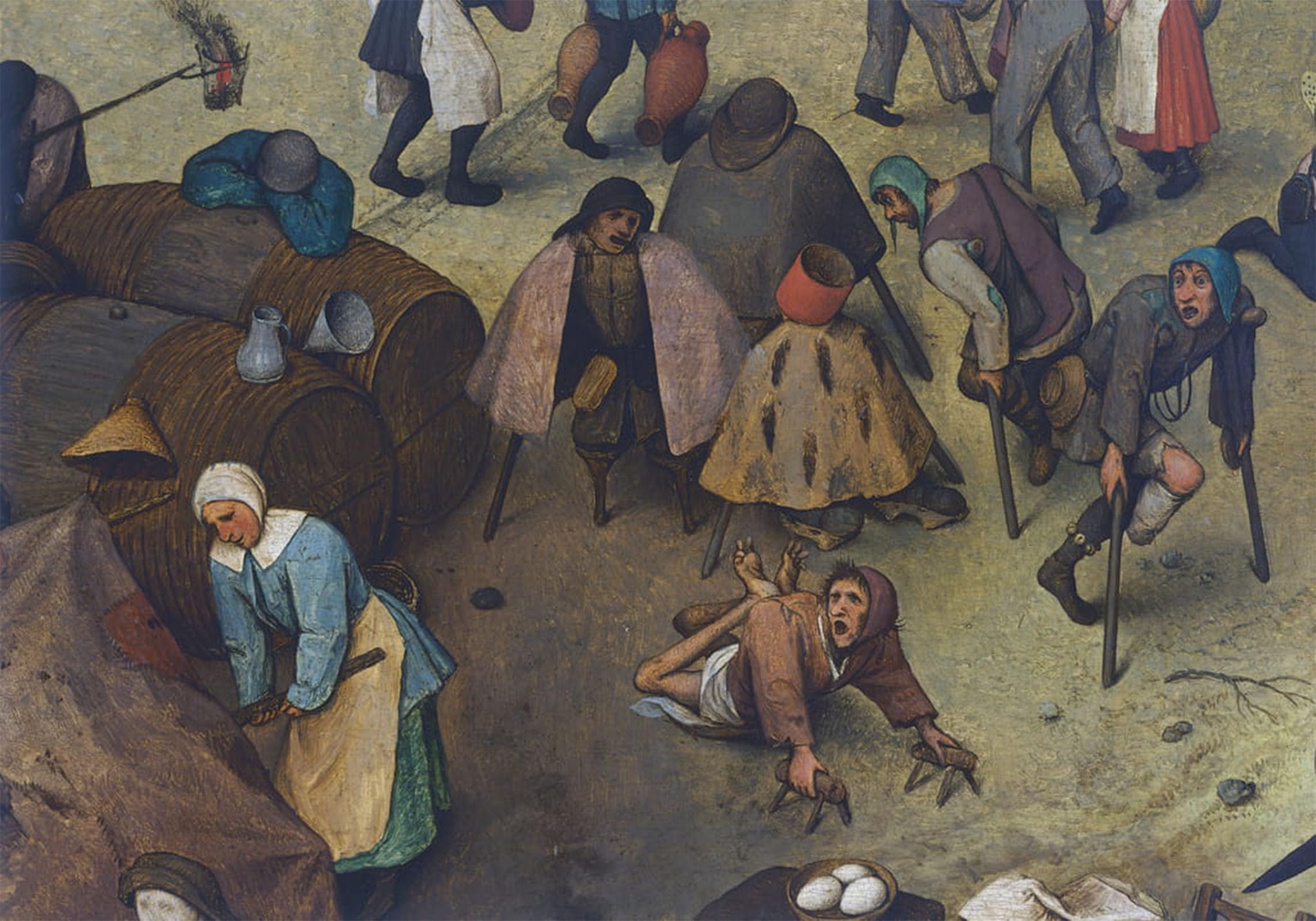 ARTXLXXBN Famous Prints Artwork Pictures Poster Painting Art Fight Between Carnival and Lent by Pieter the Elder Bruegel Artwork Landscape Pictures for Home Decor 60x90cm