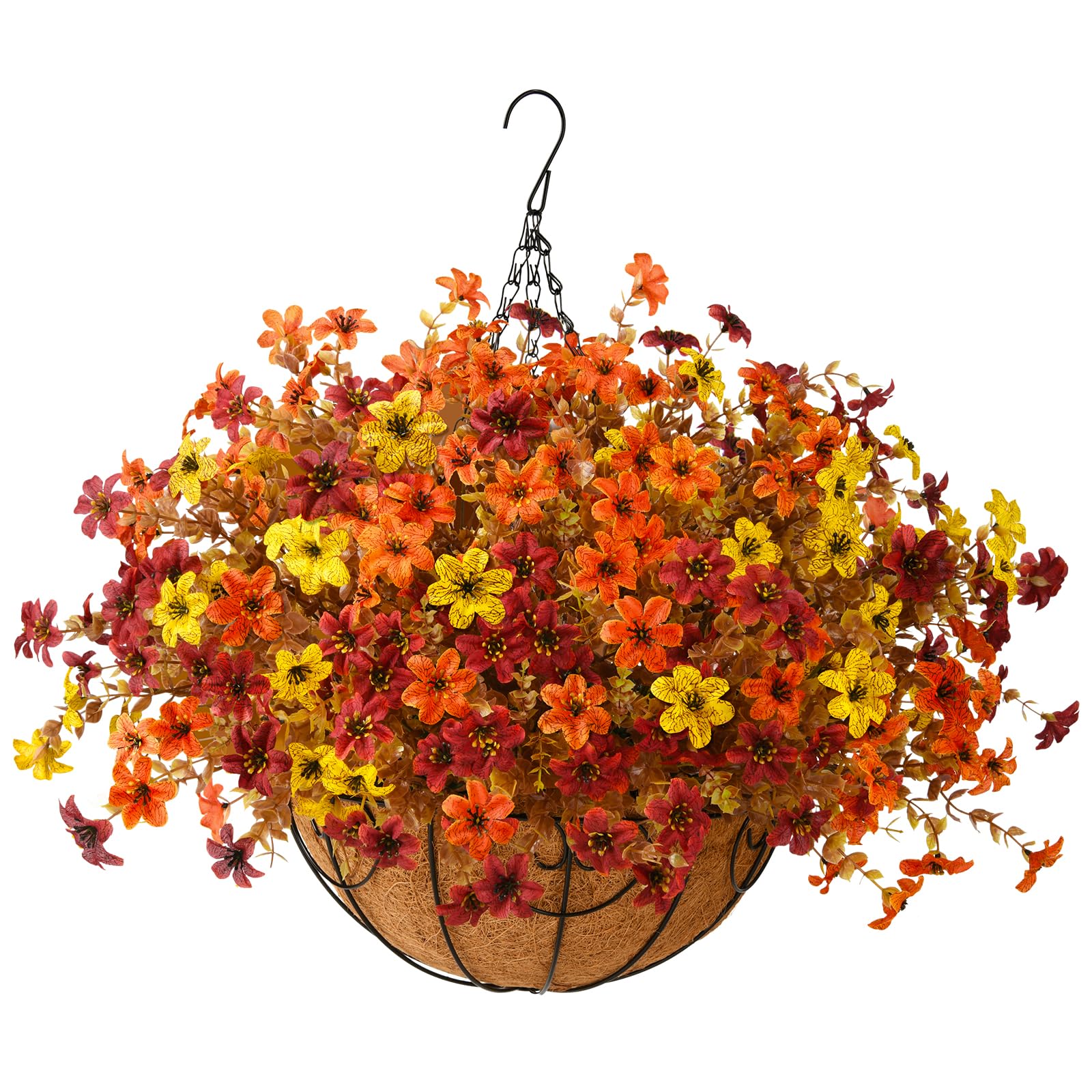 INQCMY Artificial Flowers Fall Hanging Basket