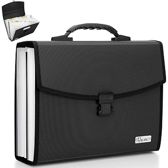 Uquelic Upgrated File Organiser A4 Large Expandable File Folder Pockets 26 Pockets Expanding Folder Accordion File Folder A4 