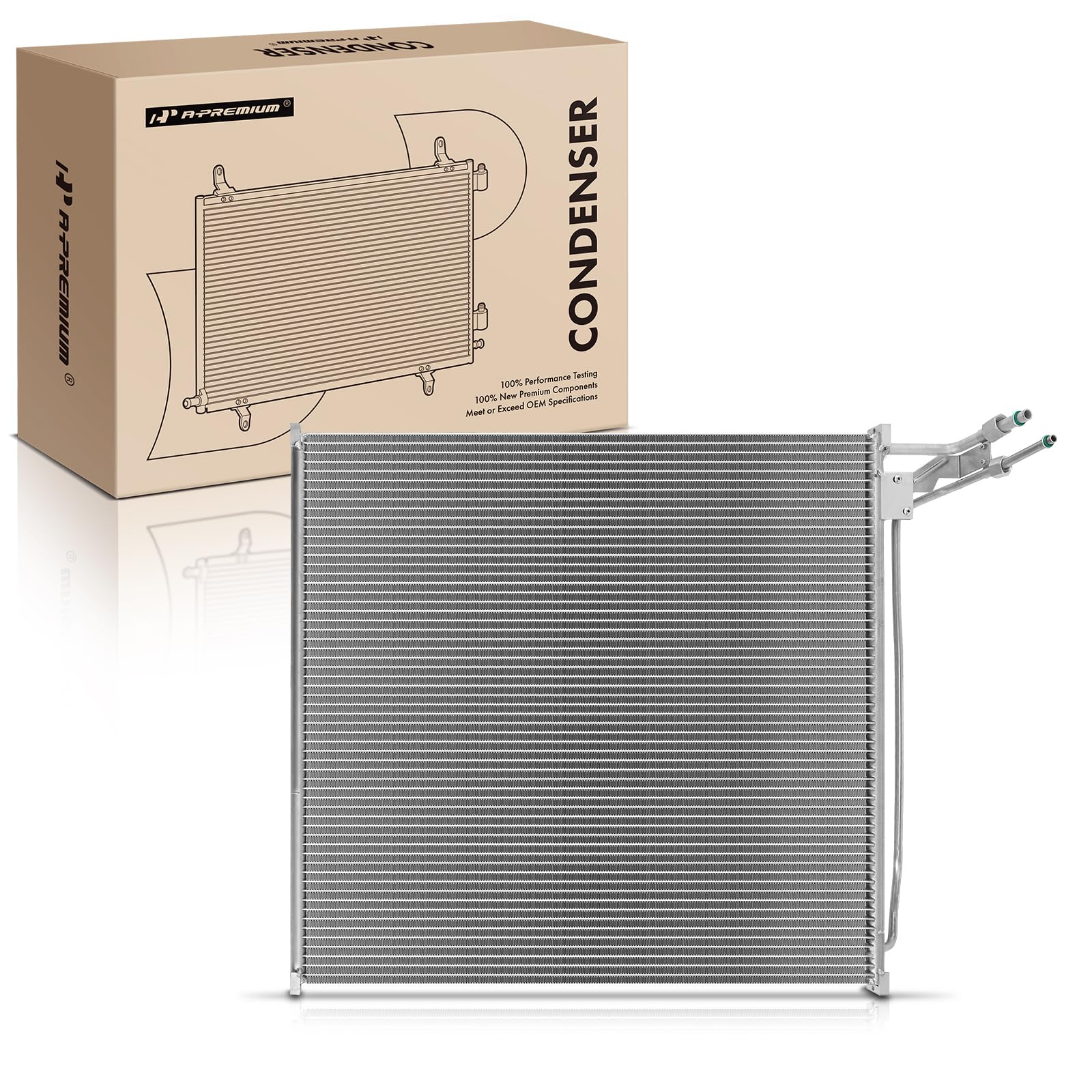 Photo 1 of A-Premium Air Conditioning A/C Condenser Compatible with Ford E-150 E-250 E-350 Econoline Club Wagon Super Duty, Replace# 4768, F7UZ19712AA