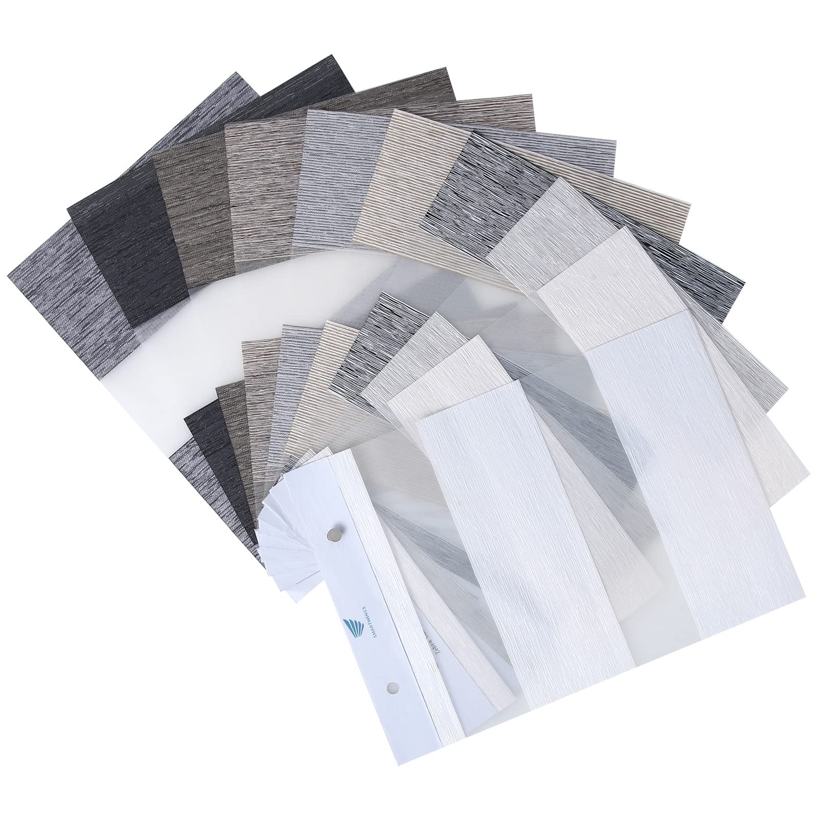SmartWings Motorized Zebra Shades Compatible with Alexa SmartThings Google Remote Control Light Filtering Sheer Shades Wireless Cordless Valance