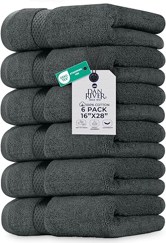 Miniatura 83 de DAN RIVER Paquete de 24 paños para ducha [12x12] - Paños de 100% algodón, paños de baño de franela de calidad premium para el baño, paños altamente