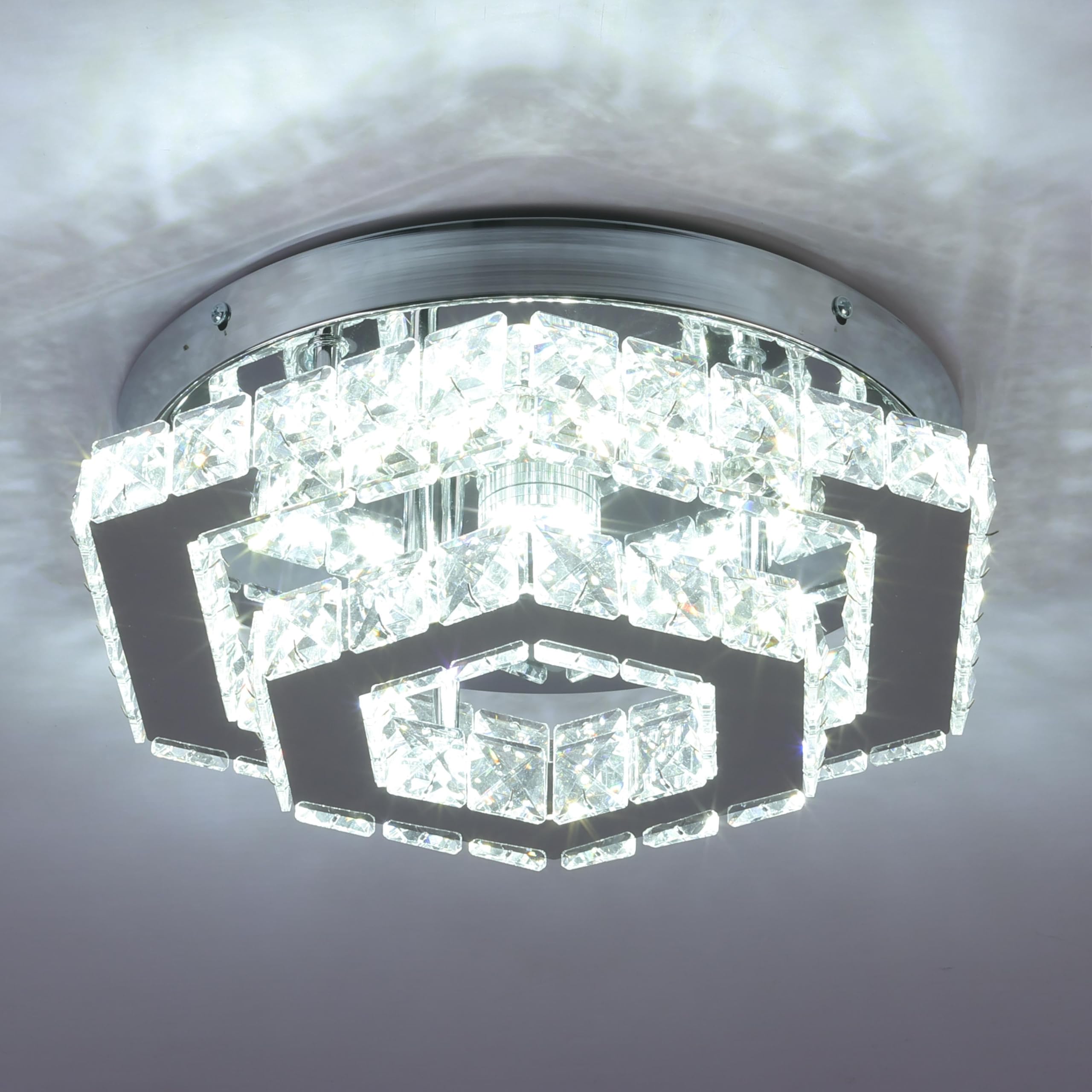 CXGLEAMING Modern LED Chandelier Flush Mount Ceiling Light