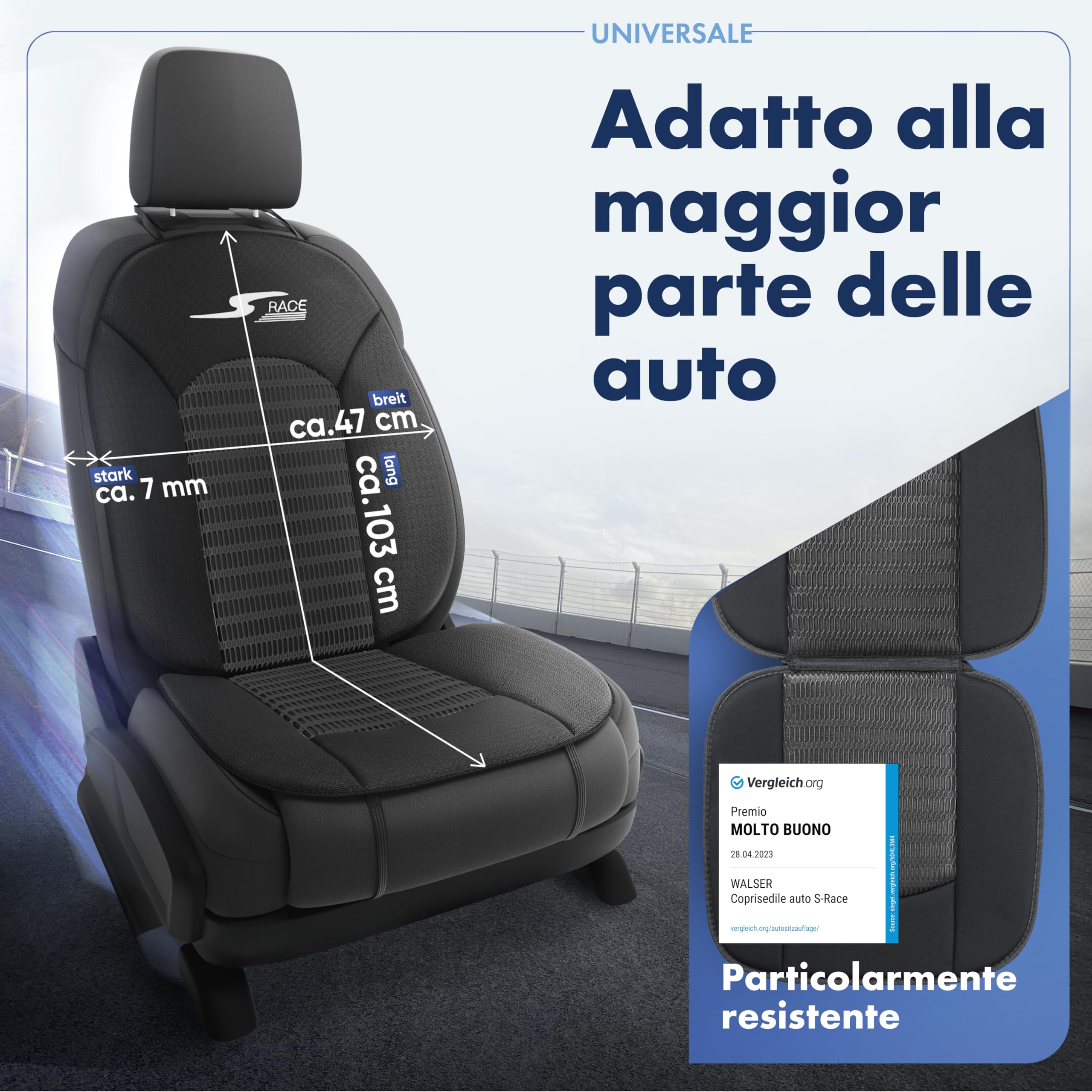 Coprisedile anteriore antiscivolo traspirante in pelle PU, coprisedili
