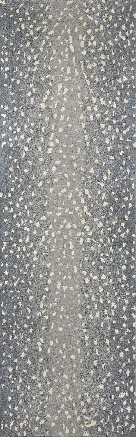 Erin Gates by Momeni Woodland Antelope Area, Runner Rug, 2'6" X 8', Blue