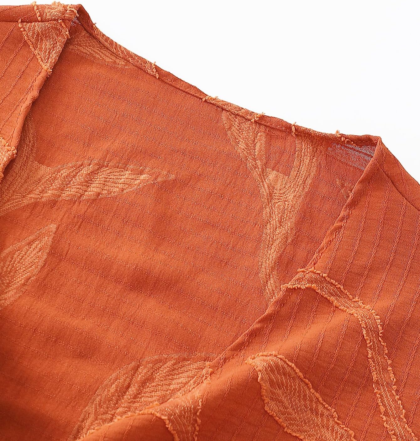 70s Boho Tops for Women Hippie Shirt Floral Flowy Disco Deep V Ruffle Blouse - Image 4