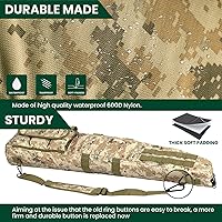 Vista 6 de HUNTSEN Funda Suave para Rifle de Doble Cañón de 38" 42" 44" 46" 52" Bolsa Larga para Armas con Mango Acolchado - Correa Ajustable Cremalleras