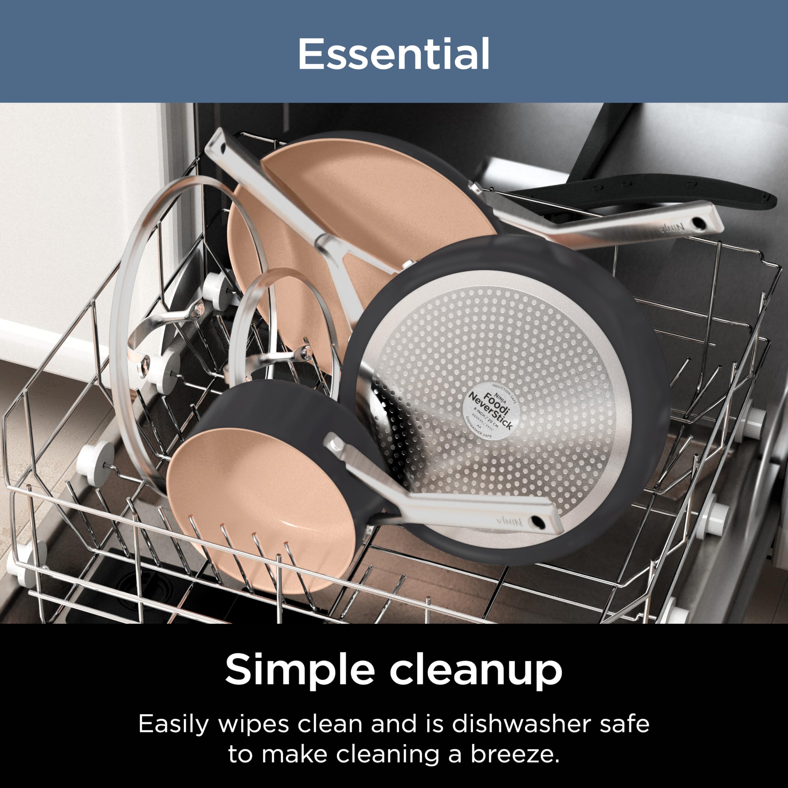 Ninja Extended Life Essential Ceramic 8-Inch (20 cm) Fry Pan, Oven
