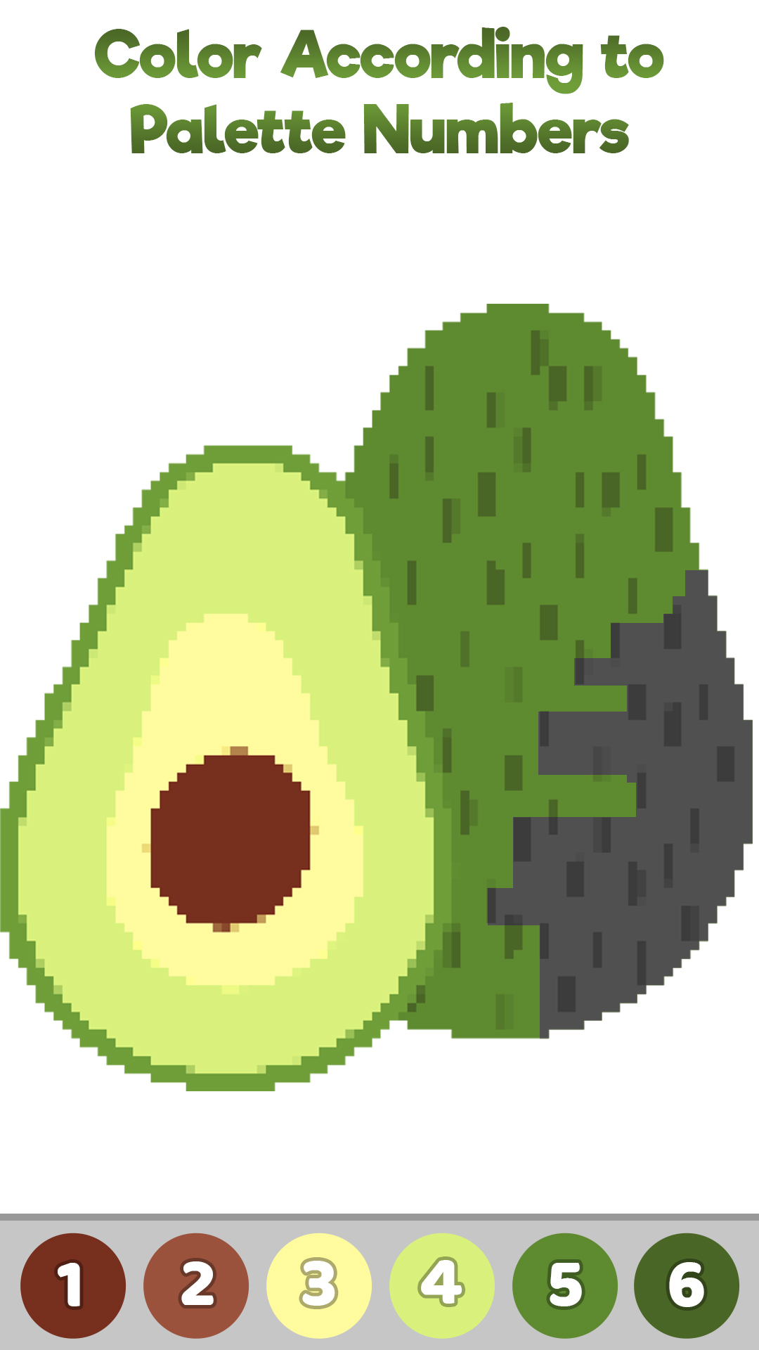 Fruits Pixel Art Paint by Number, Sandbox Coloring Pages App on the