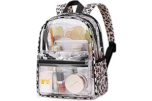 Leopard Mini Backpack Clear Cute Cheetah Print Backpack for Girls High School