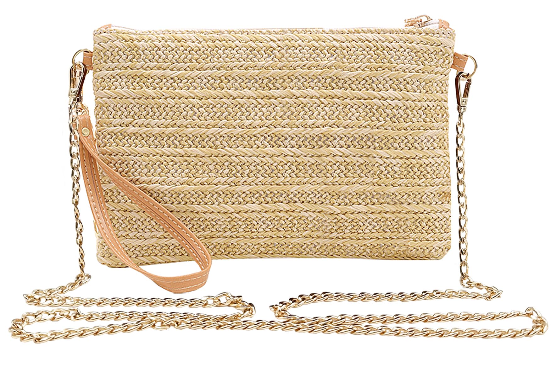 beurlike straw clutch purses for women beach wristlet wallet small cross body bag for girls