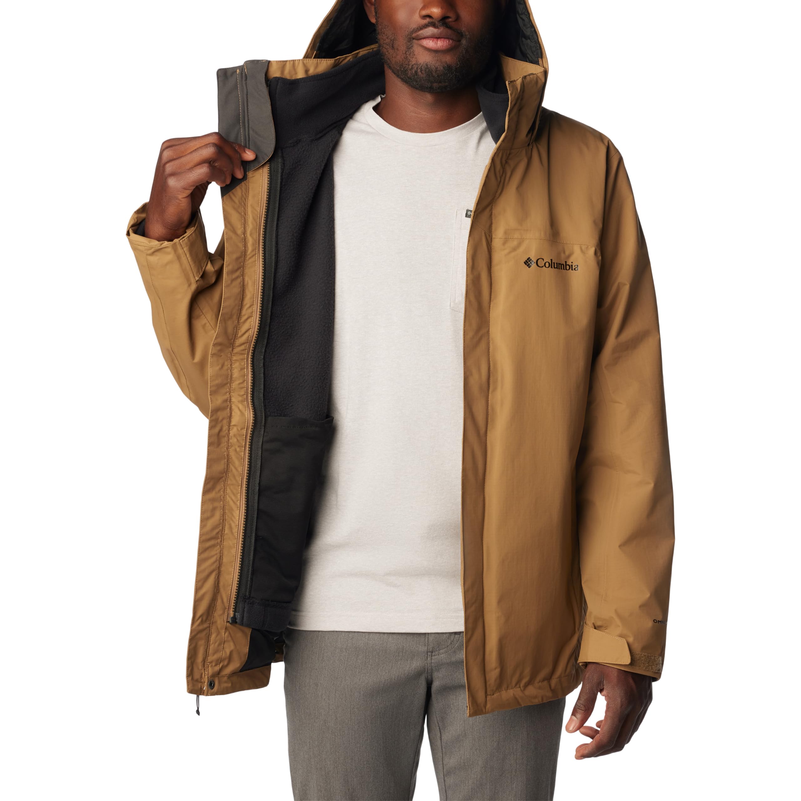 Columbia Giacca Antipioggia da Uomo, Mission Air Interchange Jacket, Poliestere, 1629192
