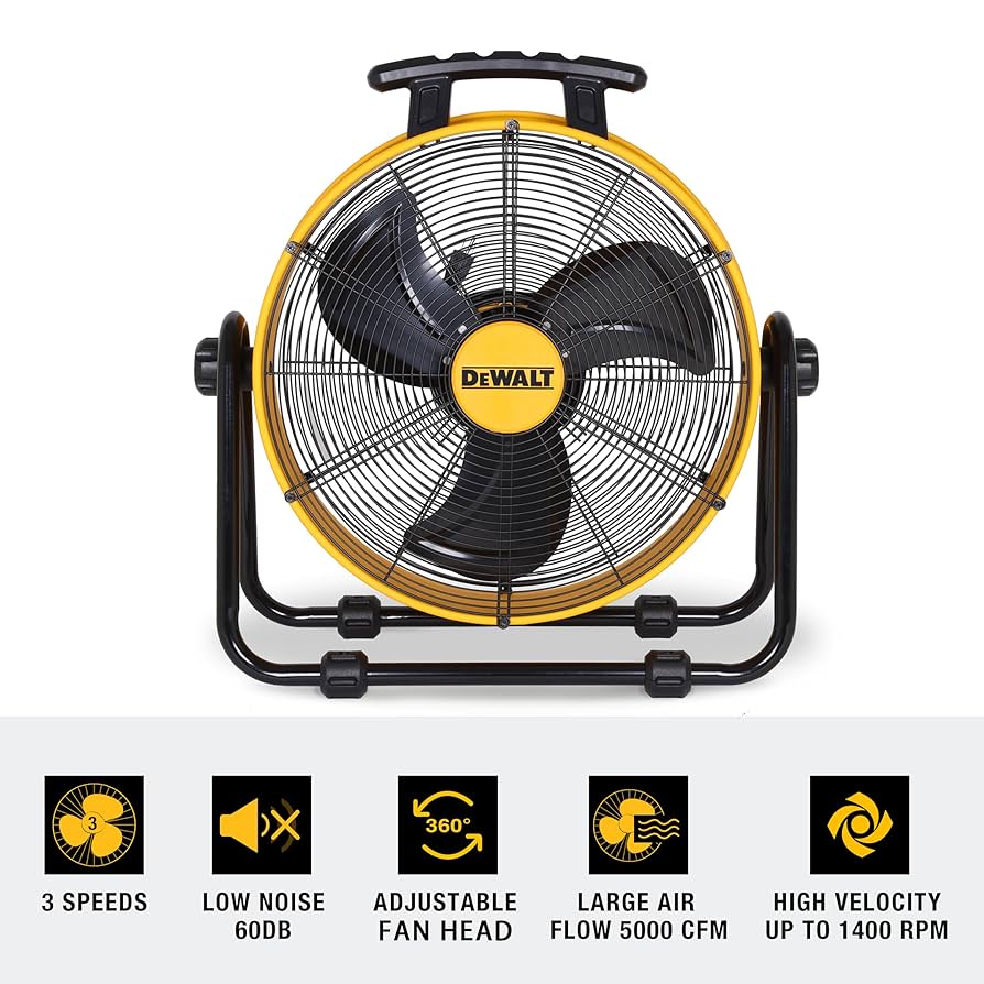 DEWALT　50cmドラム工場扇　扇風機 DEWALT 50cmドラム工場扇 扇風機 - メルカリ