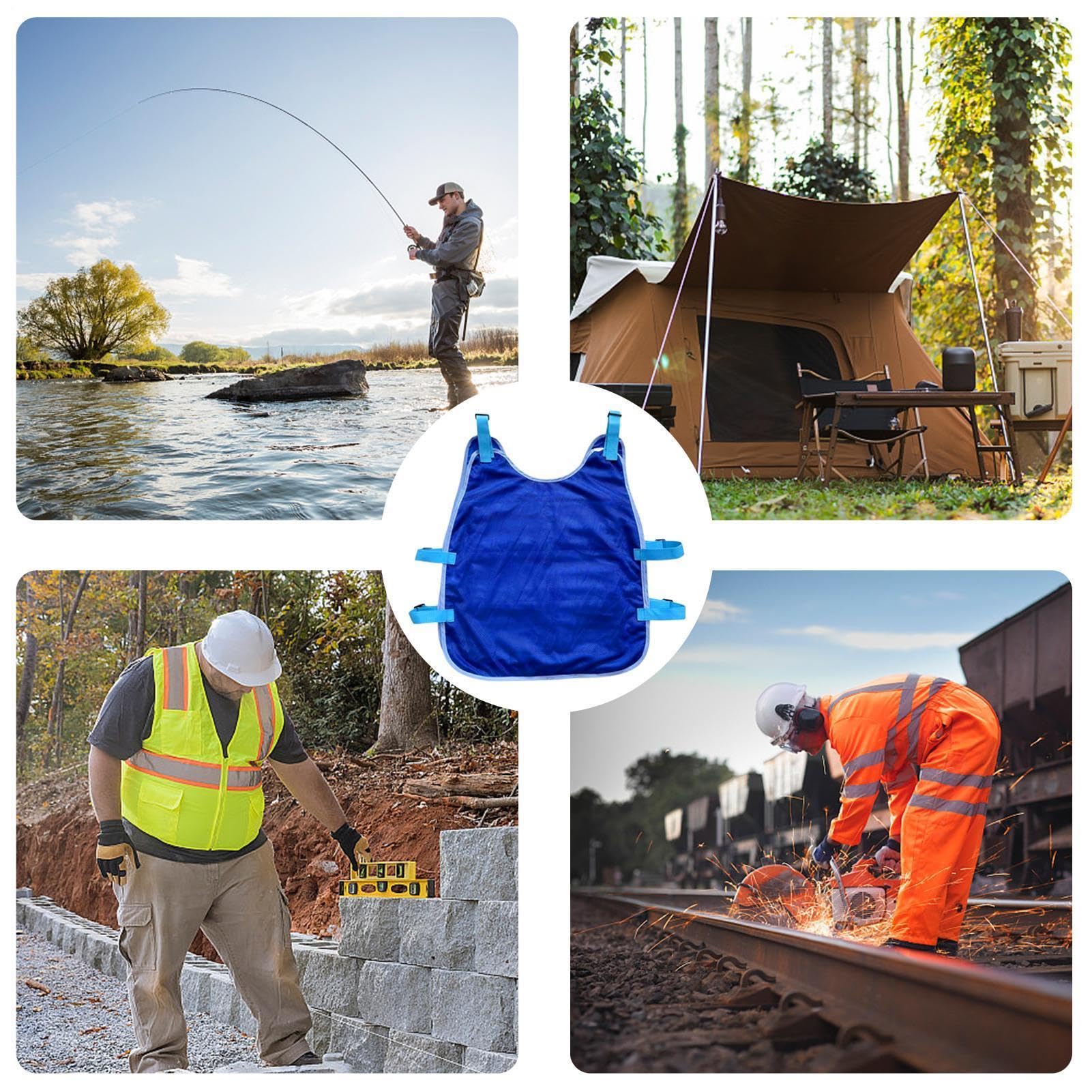 Genérico Chaqueta de refrigeración - Ropa refrescante | Camisa Fresca por evaporación de Agua, prevención de insolación de enfriamiento de Verano para Mujeres, Hombres, Pesca