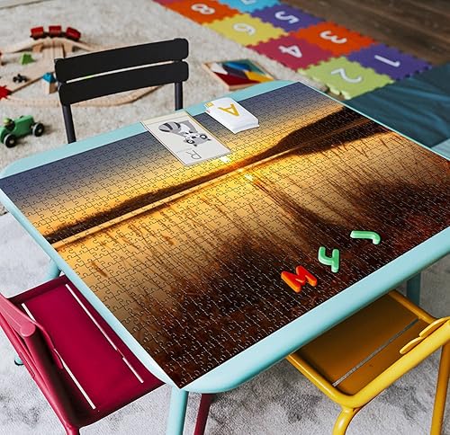 Miniatura 3 de Rompecabezas de madera de 1000 piezas Sundown at The Water Reeds and Pictures rompecabezas para niños o adultos juguetes educativos juego de