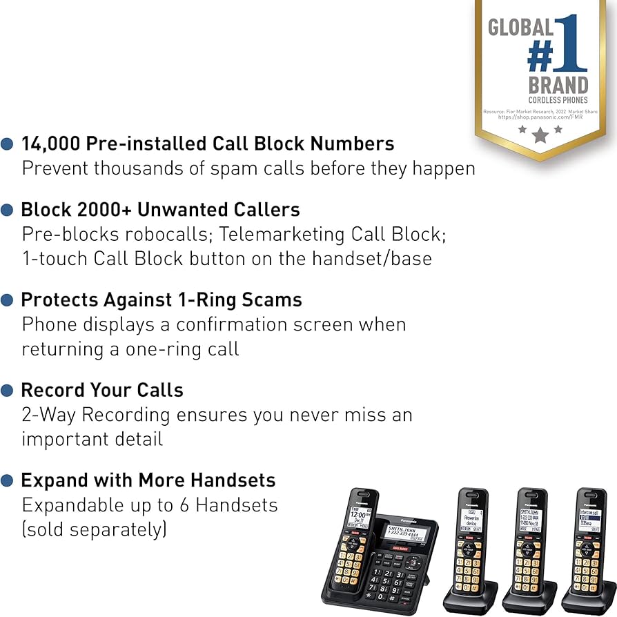 Amazon.com : Panasonic Cordless Phone with Advanced Call
