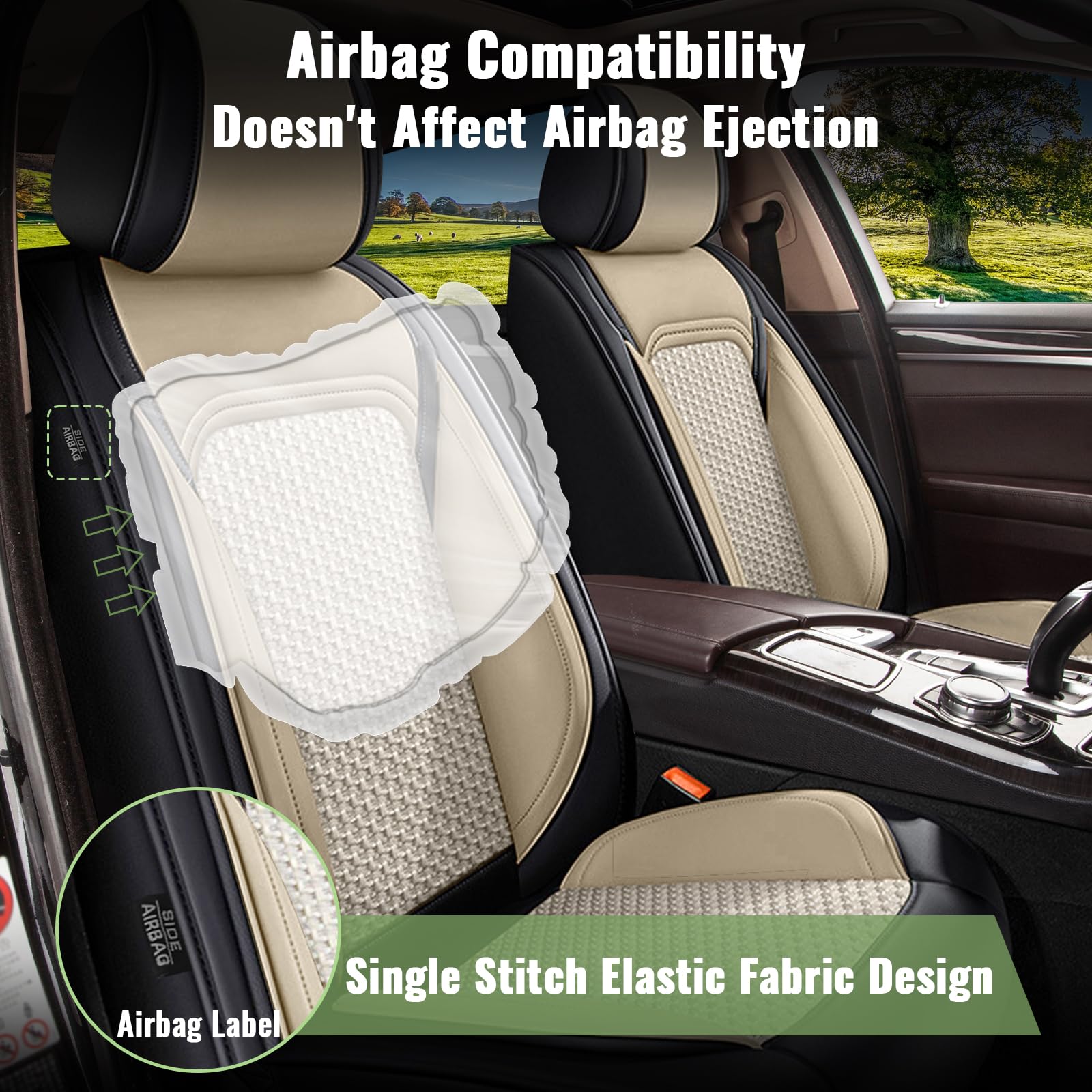 Mazda CX-5 Seat Covers Full Set 2013-2025 - Cooling Ice Silk & Leather ...