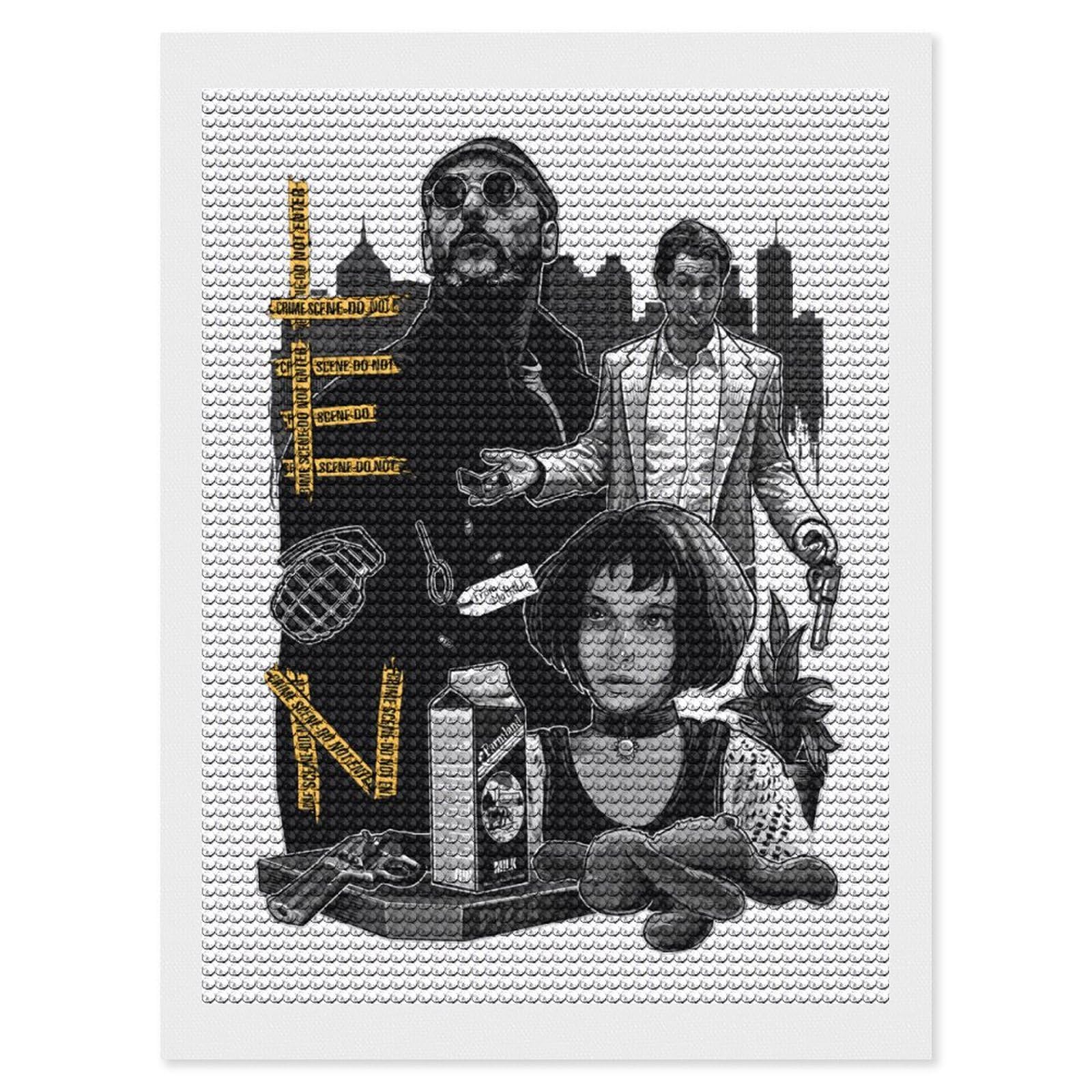 LEON レオン　アート　絵画 Amazon | 5Dダイヤモンドアート LEON映画 レオン DIY