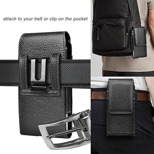 Miniatura 2 de Funda de teléfono para Samsung Galaxy S25 S24 S23 S22 S21 S20 FE S10 S9 A51 A52 A53 Note 20 Note 10 Plus LG Stylo 5 Funda de piel sintética con clip