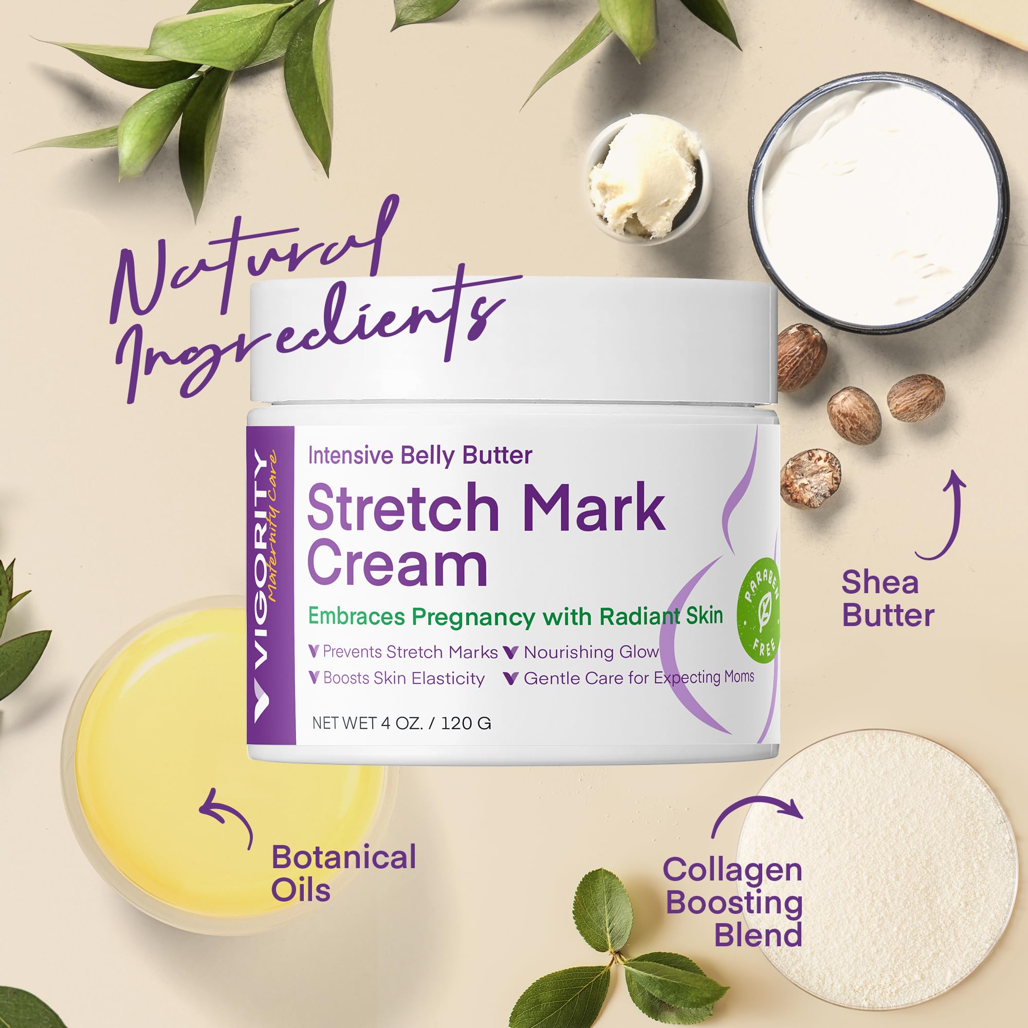 Stretch Mark Cream for Pregnancy with Shea Butter & Jojoba Oil