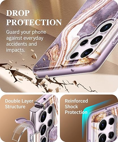 Miniatura 5 de GVIEWIN Funda para Samsung Galaxy S23 Ultra 5G de 6.8 pulgadas, cubierta de lente de cámara grado militar a prueba de golpes, sin protector de