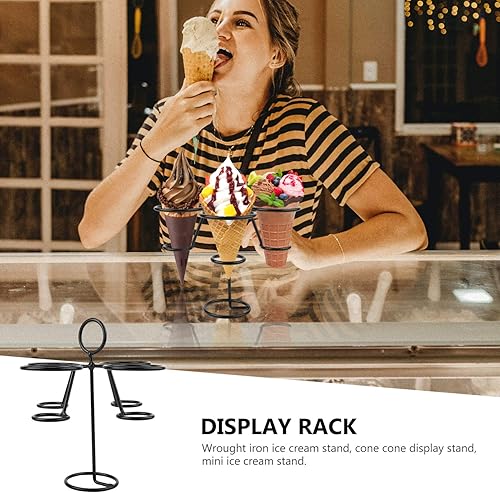Miniatura 8 de BESPORTBLE Soporte de helado de hierro, soporte de exhibición de helado para cupcakes, soporte de exhibición de helado, soporte de exhibición de