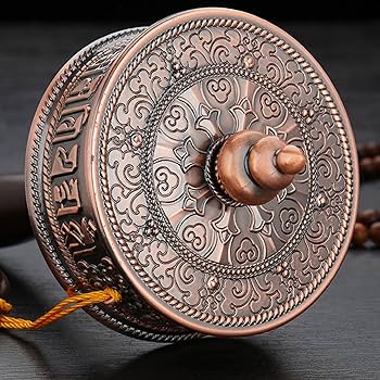 Amazon｜手回し仏教マニ車 チベットマニ車 仏教マニ車 手持ち