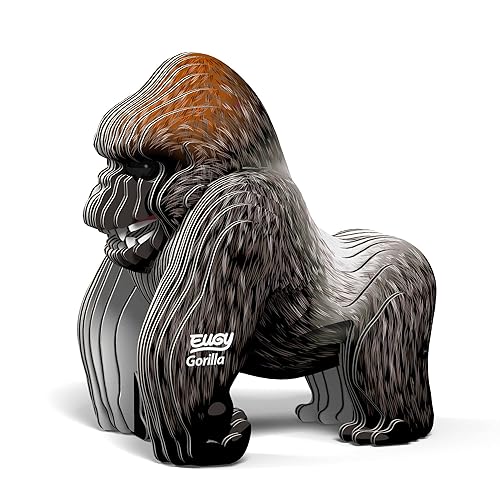 Eugy Gorilla 3D Puzzle, 32 Piece Eco-Friendly Educational Toy Puzzles for Boys, Girls & Kids Ages 6+