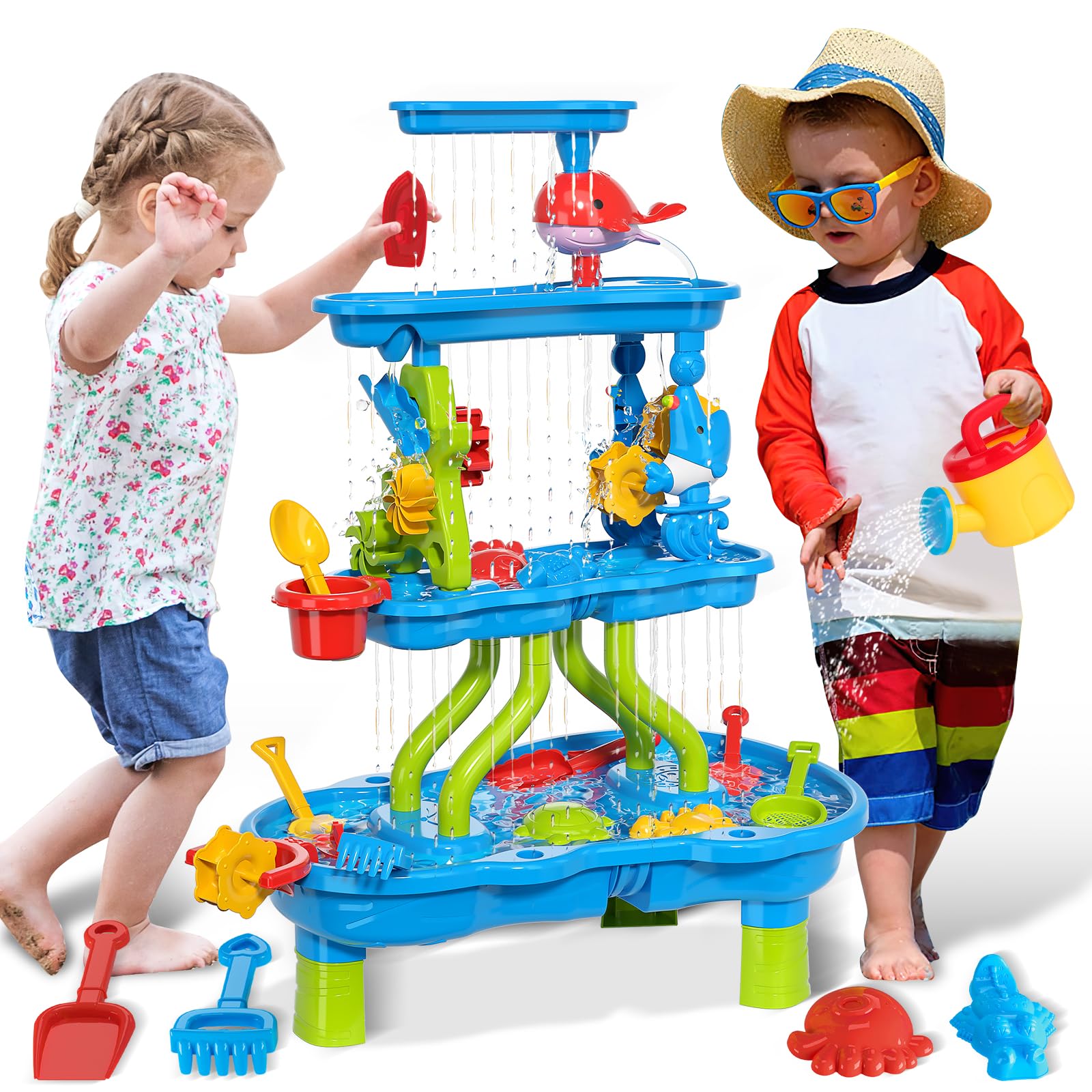 Table Enfant Table D'Activitu00e9s Sable Et Eau Avec Accessoires