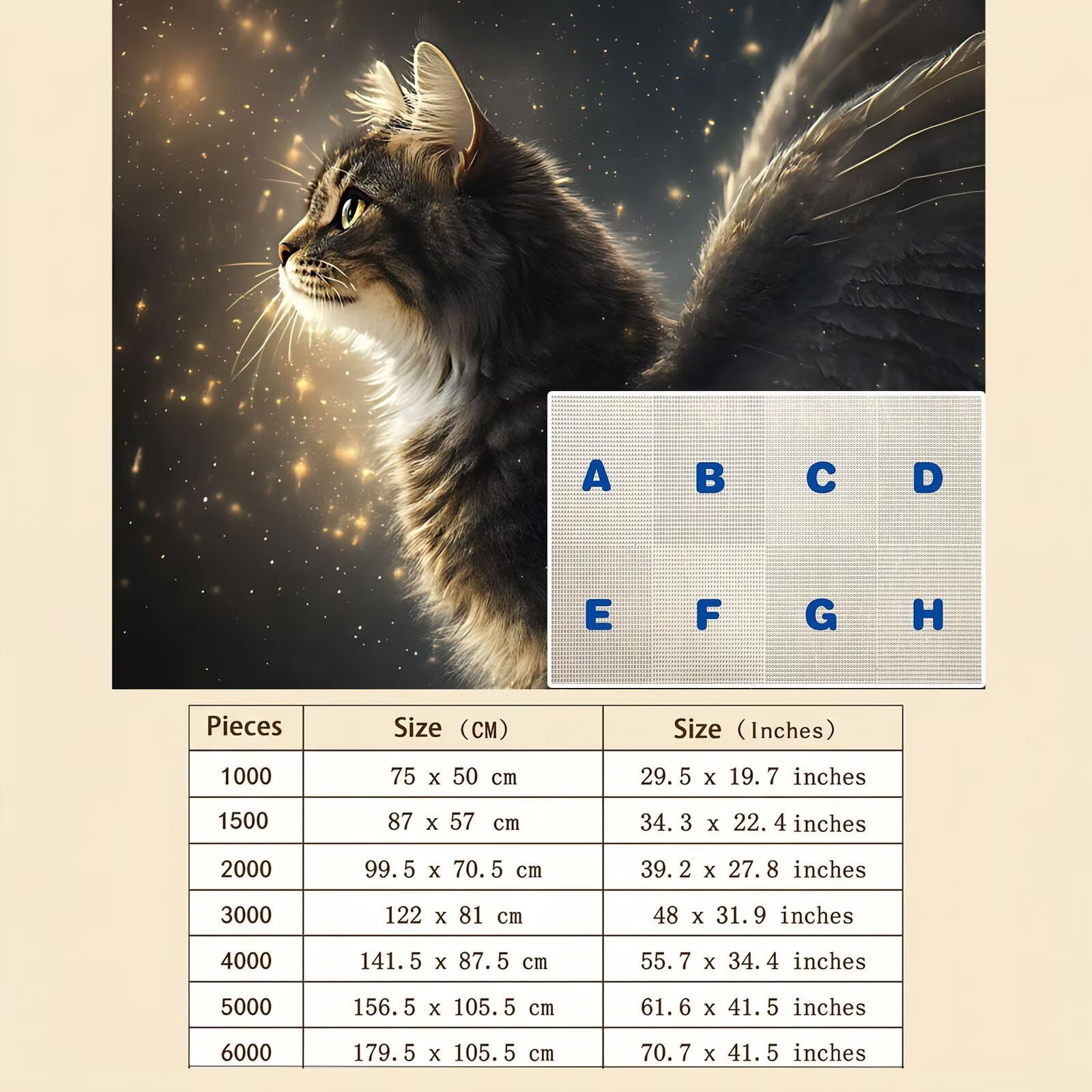 gatto sogno Puzzle 5000 Pezzi per Adulti, Puzzle in Legno - Collezione Classica con Poster Incluso - Sfida di Concentrazione e Passatempo Antistress, Gioco Educativo per Famiglia, 156 x 105 cm f0-694