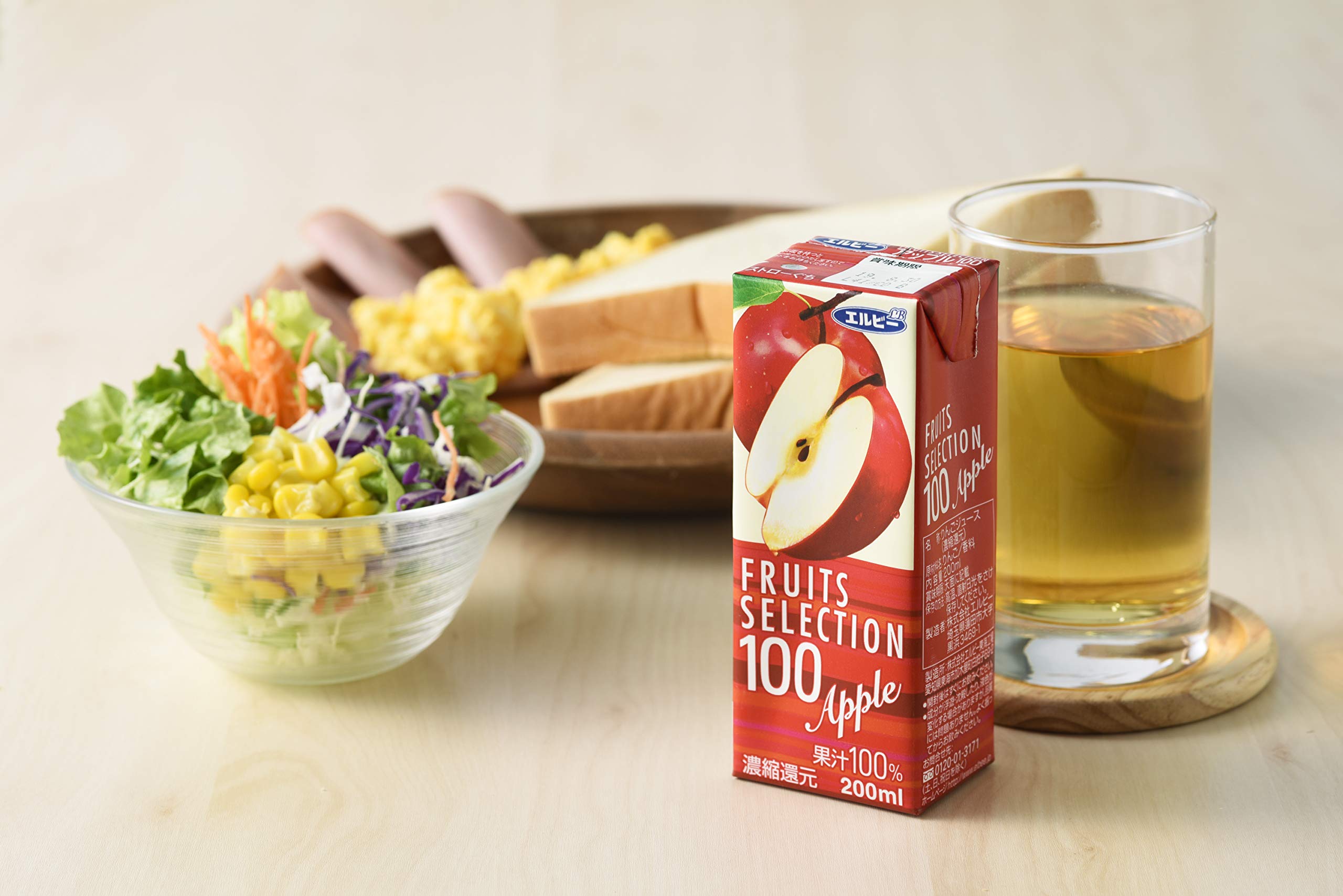 Amazon.co.jp: エルビー フルーツセレクション アップル100% 200ml×24