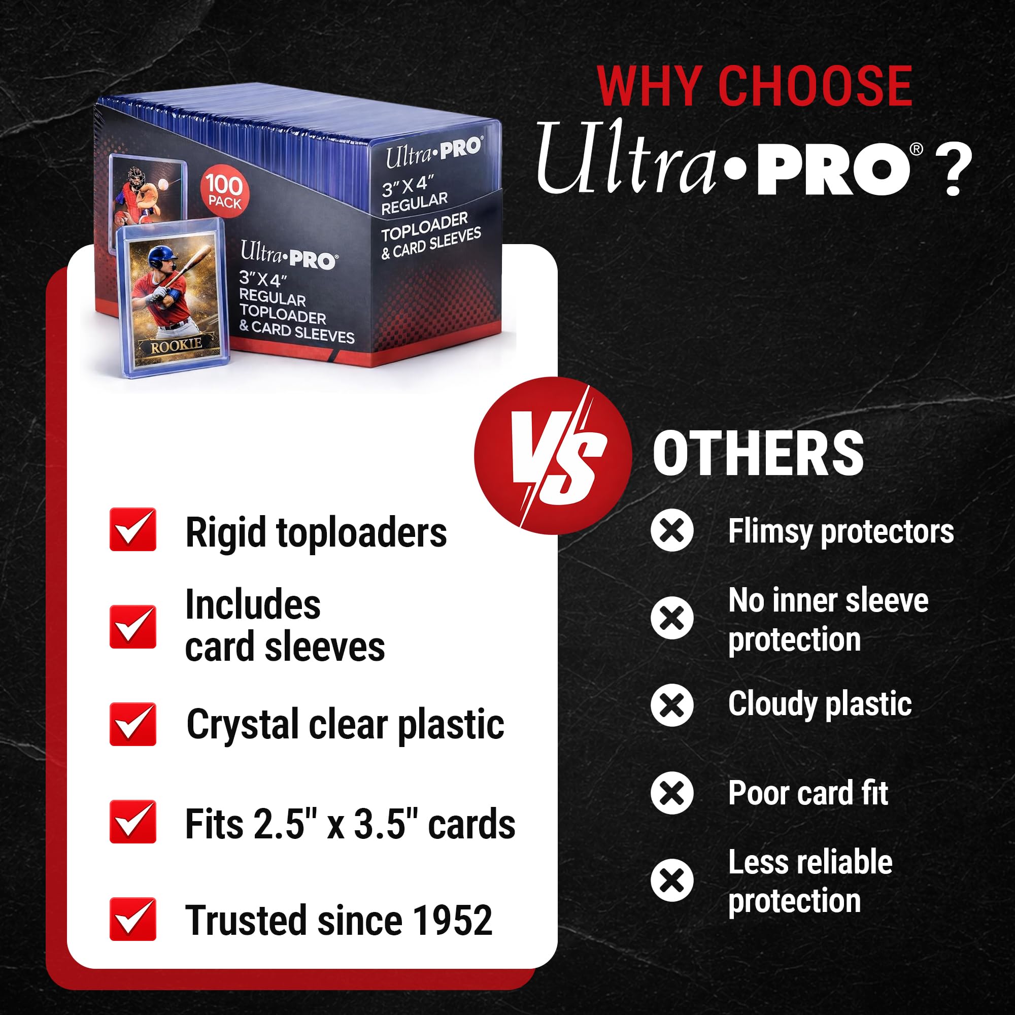 Amazon.co.jp: Ultra PRO - 7.6cm x 10cm 3×4インチ トップローダー