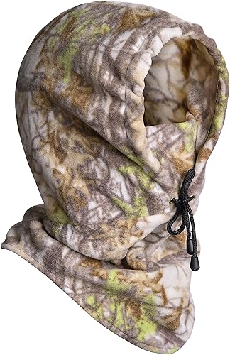 Máscara facial de caza para clima frío, pasamontañas de camuflaje de invierno, pasamontañas, resistente al viento, calentador de esquí, cubierta